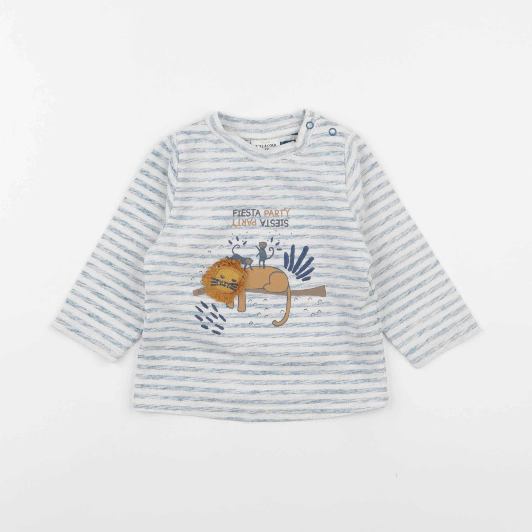 Tape à l'oeil - tee-shirt bleu - 12 mois