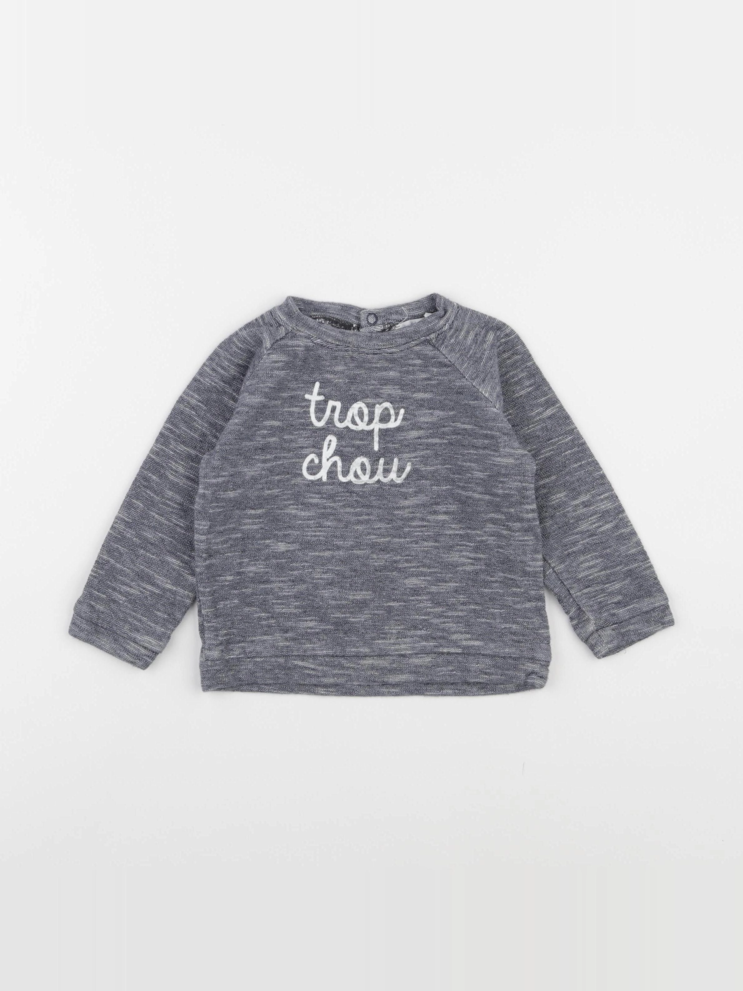 Boutchou - sweat bleu - 18 mois