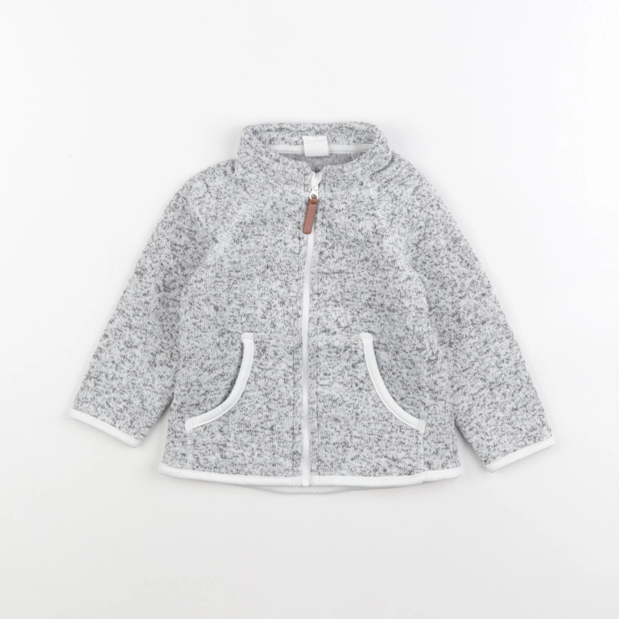 H&M - polaire gris - 9/12 mois