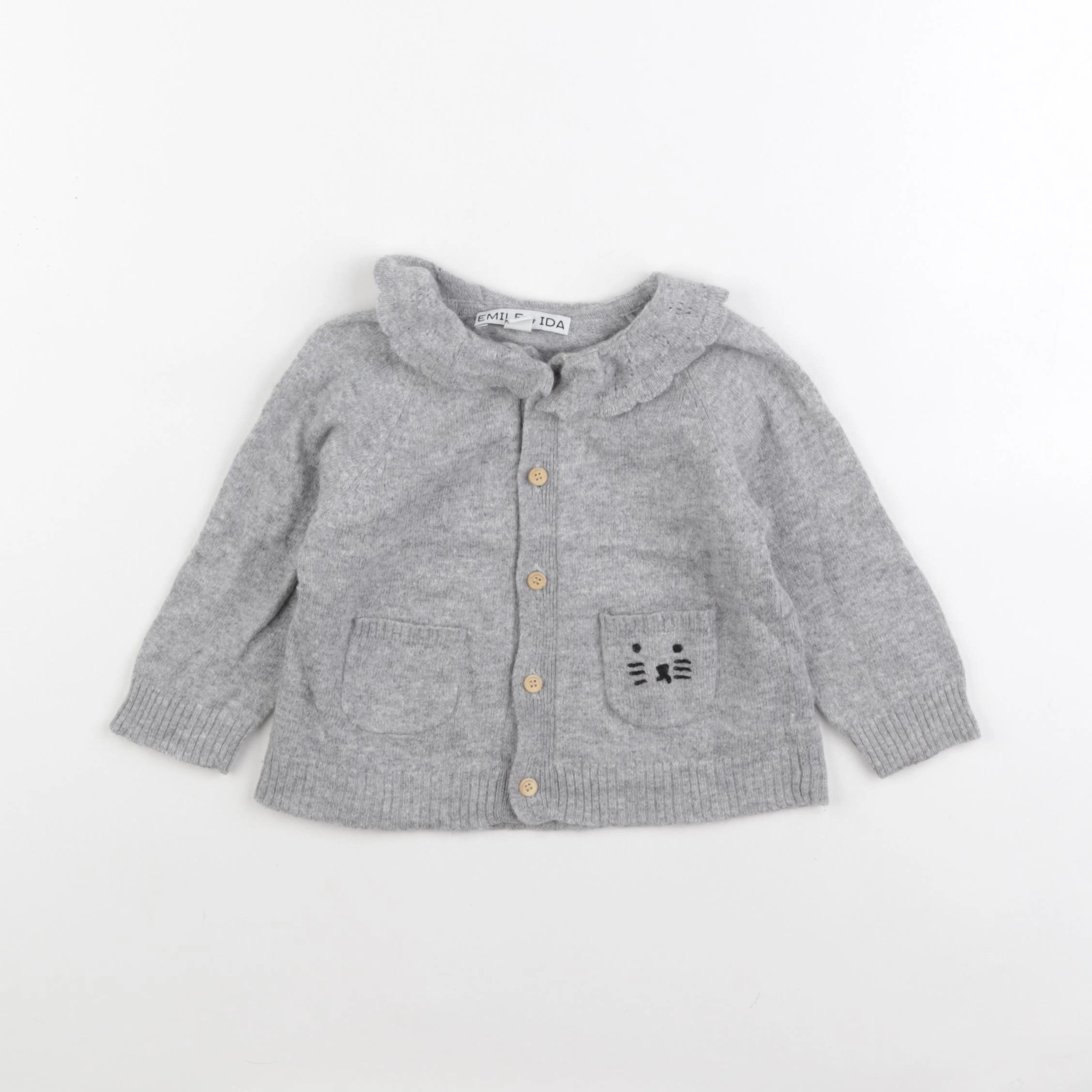 Emile et Ida - gilet gris - 18 mois