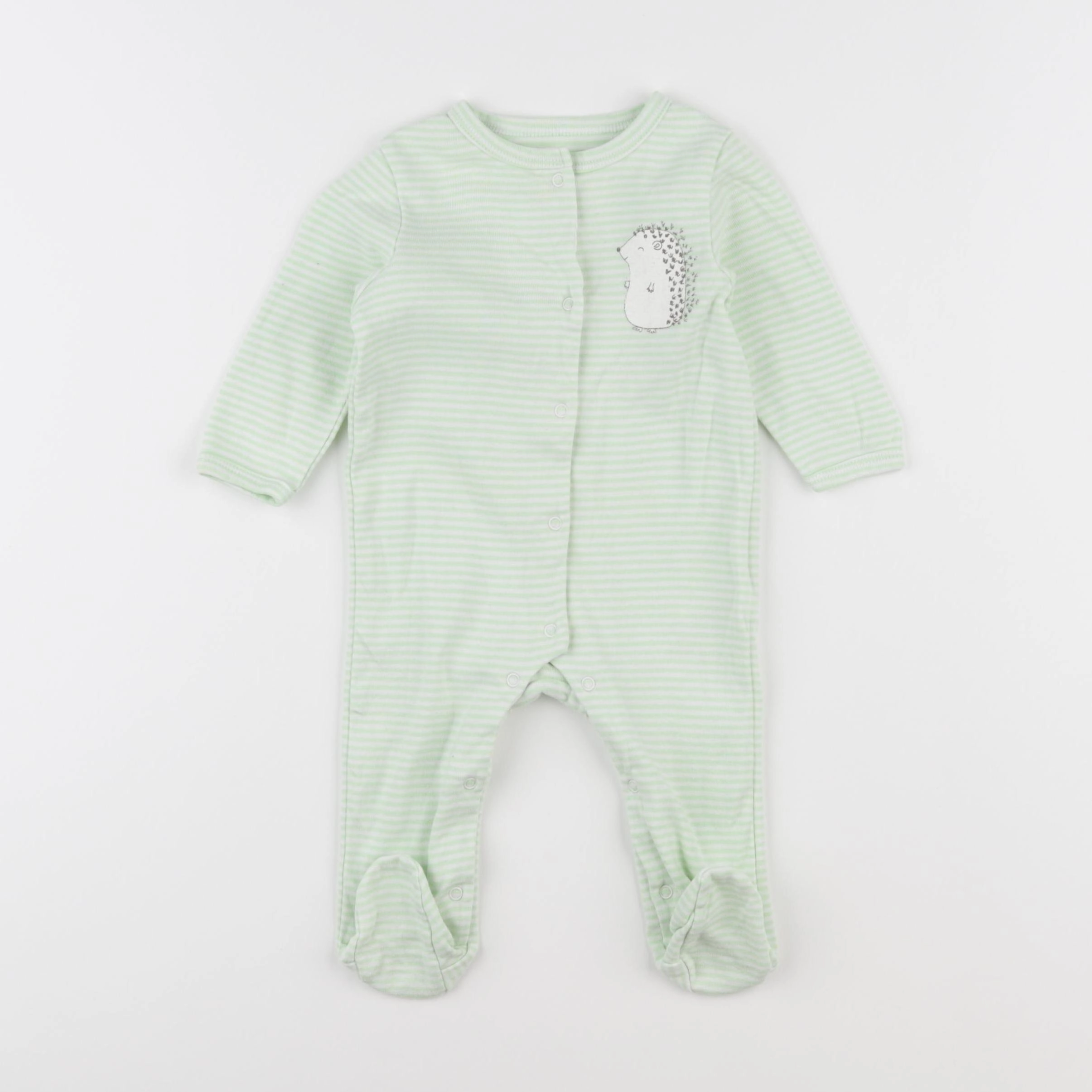 Vertbaudet - pyjama coton vert - 6 mois