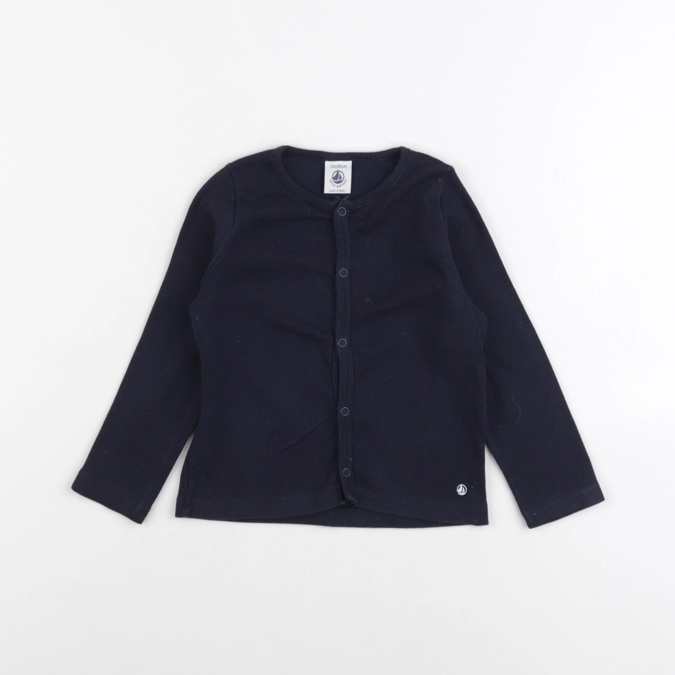Petit Bateau - tee-shirt bleu - 24 mois