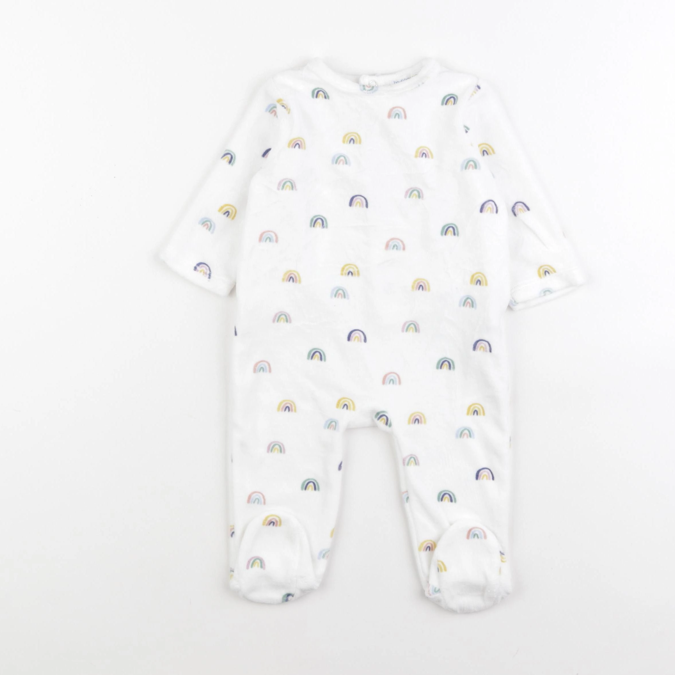 Boutchou - pyjama velours blanc - 6 mois
