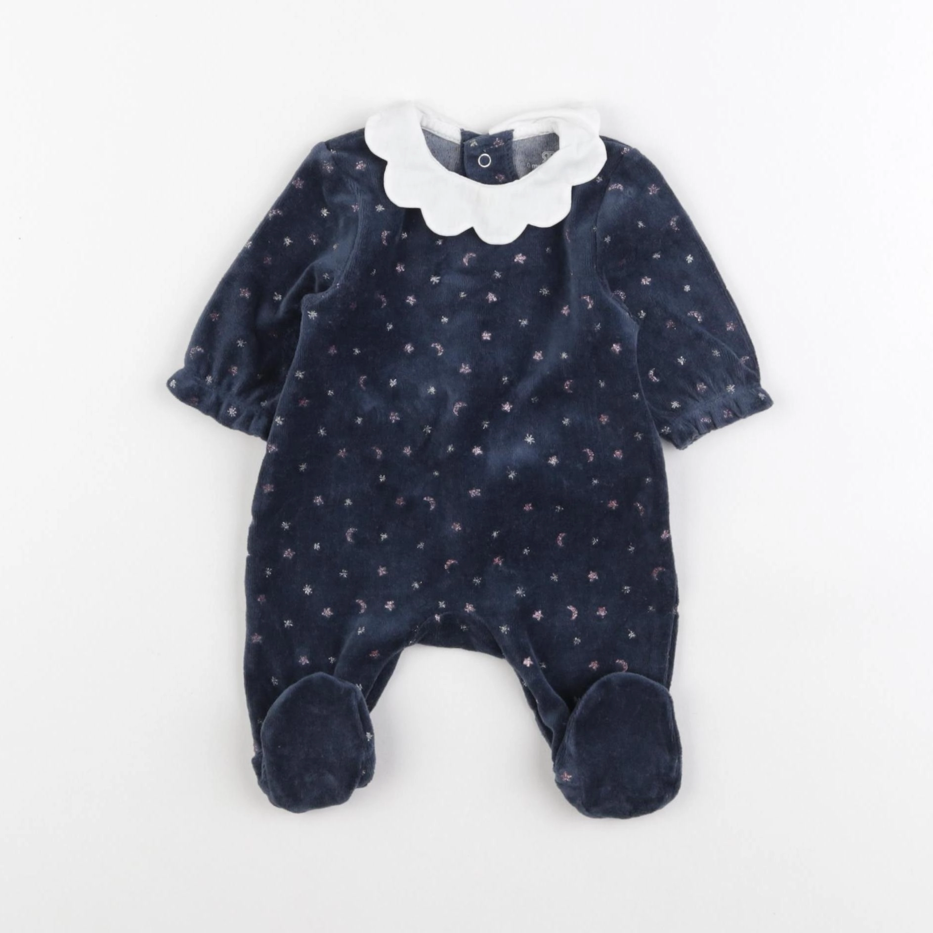La Redoute - pyjama velours bleu - 0 mois