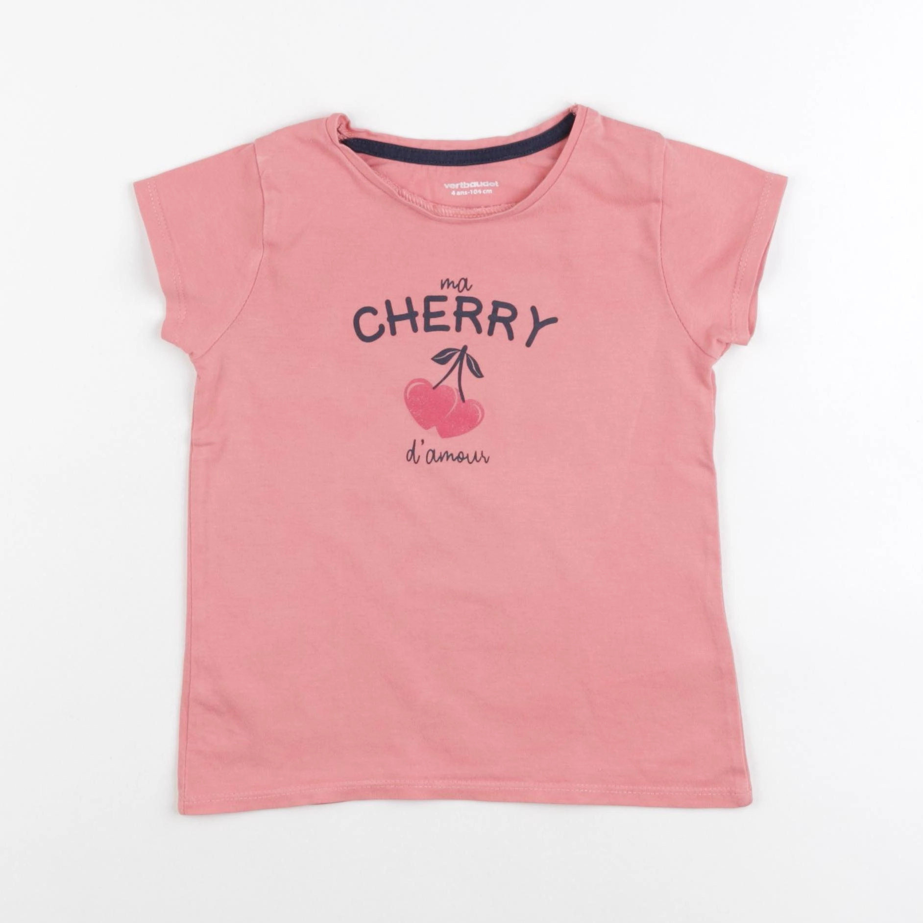 Vertbaudet - tee-shirt rose - 4 ans