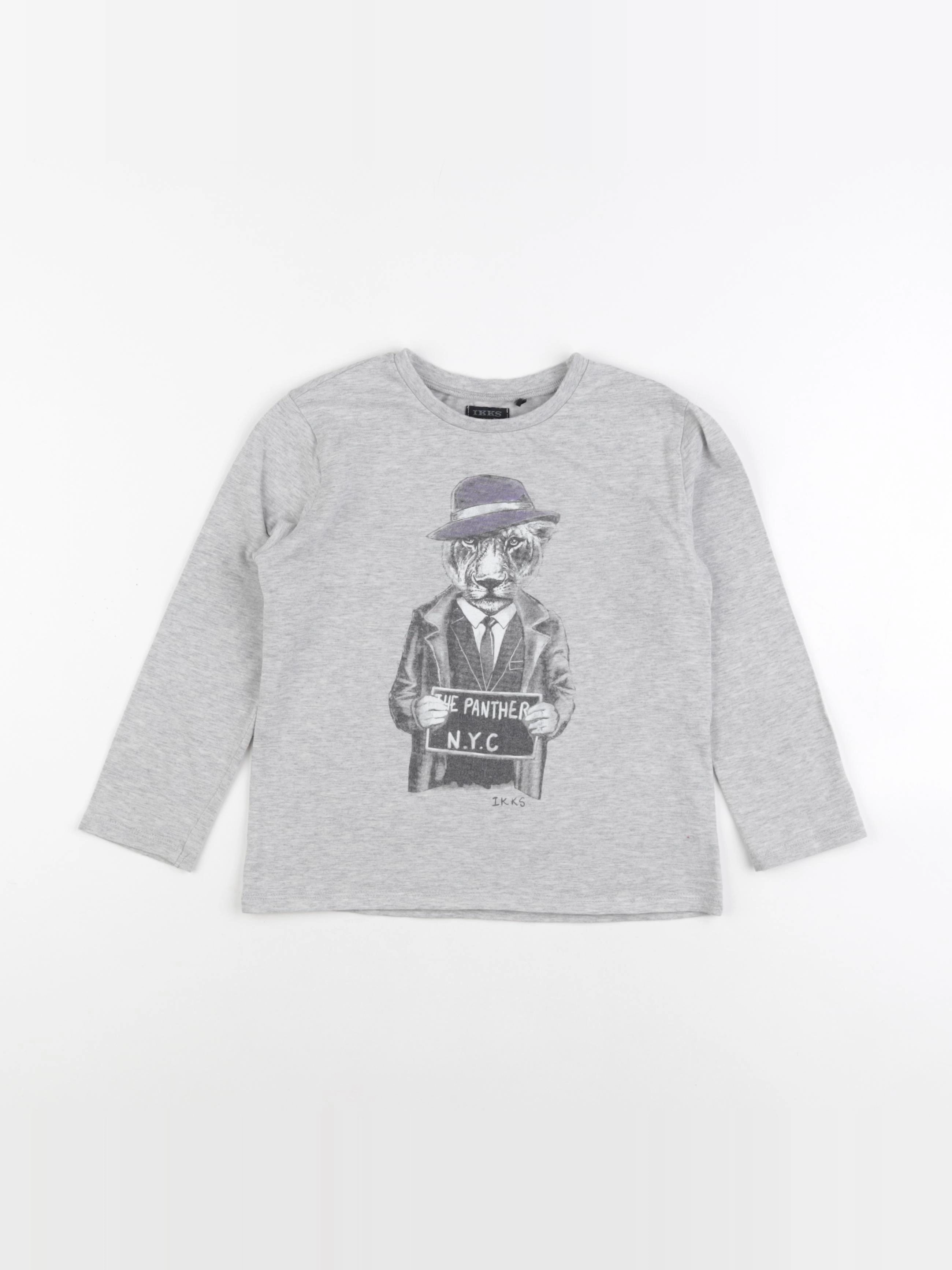 IKKS - tee-shirt gris - 5 ans