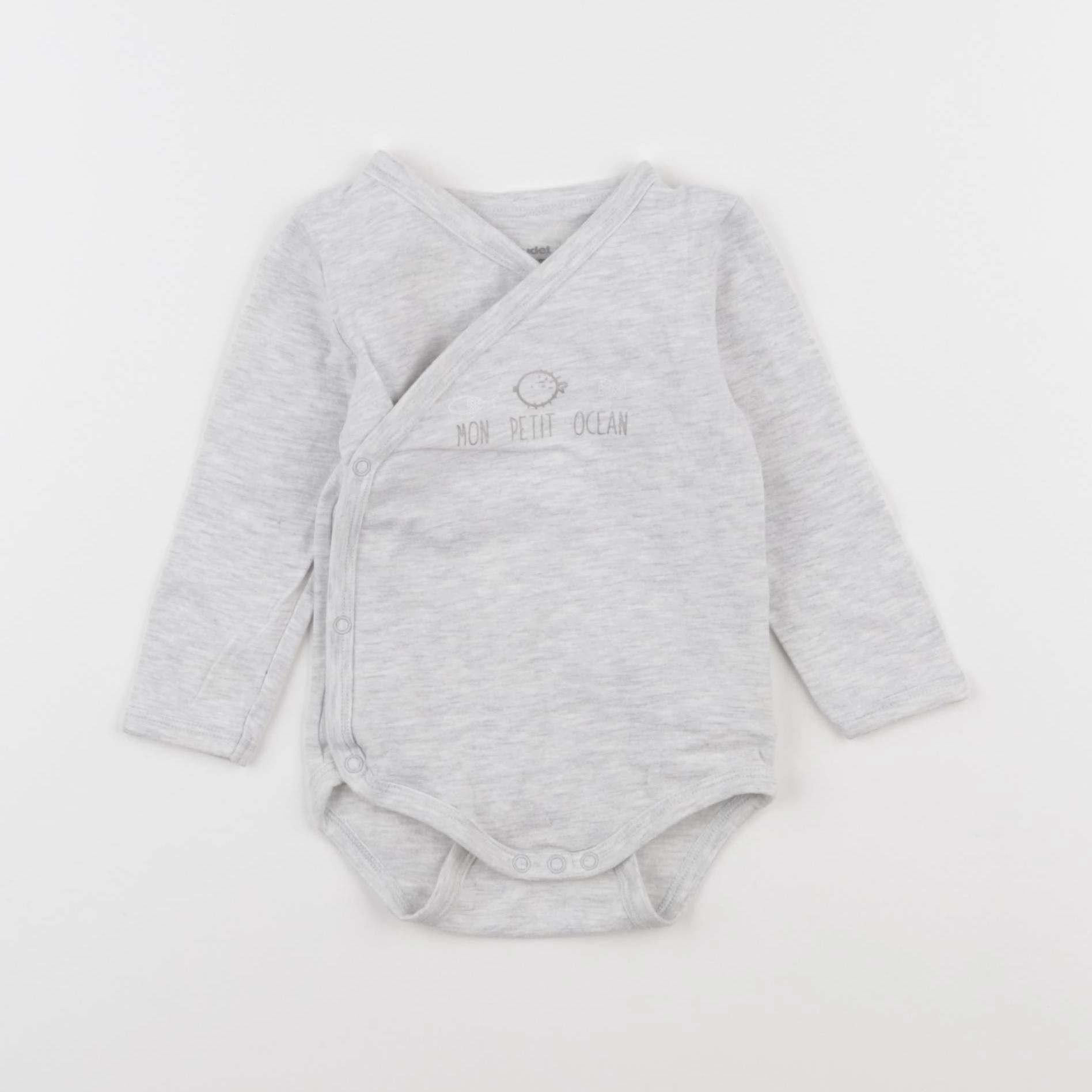 Vertbaudet - body gris - 9 mois