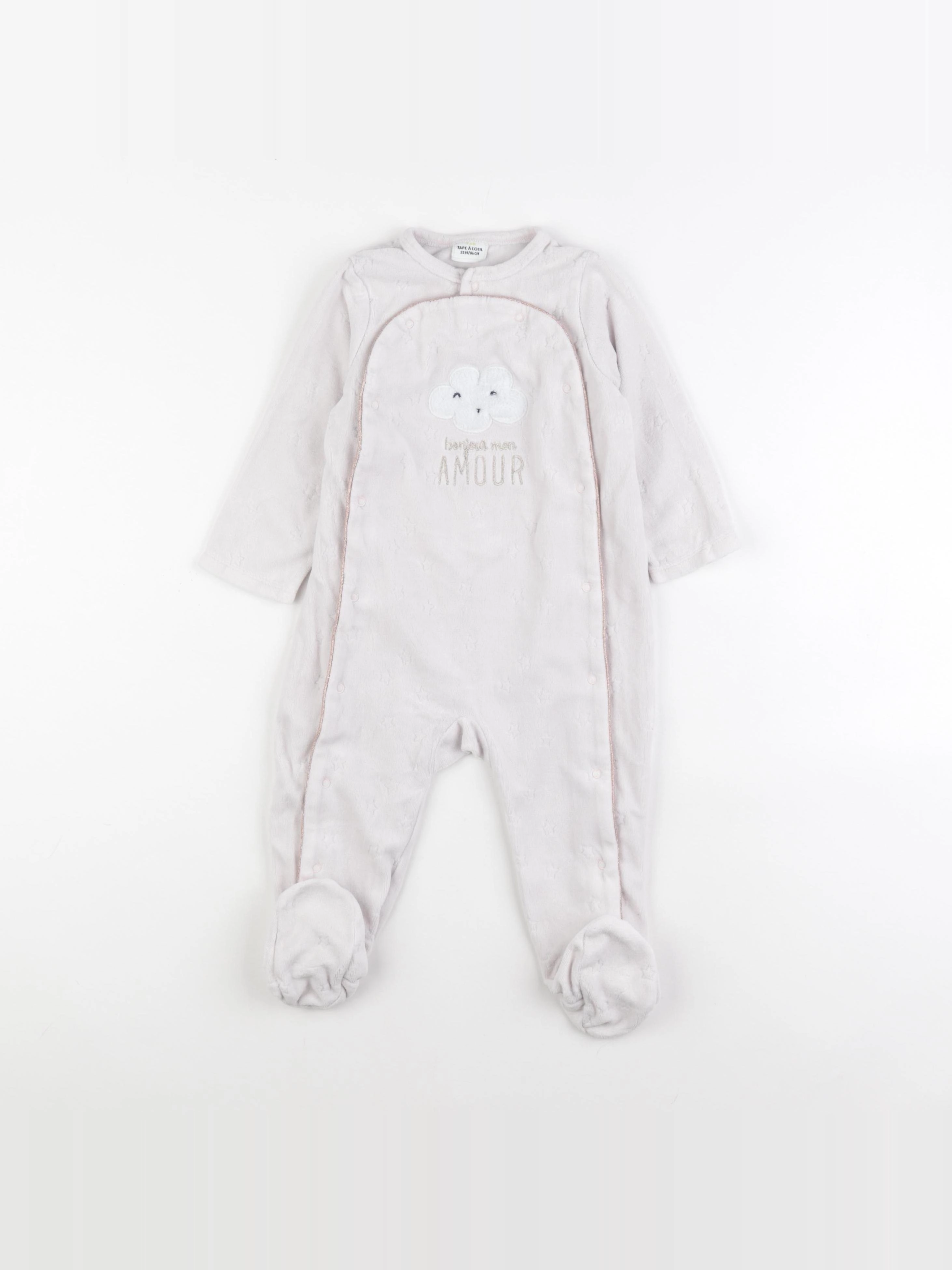 Tape à l'oeil - pyjama velours rose - 24 mois