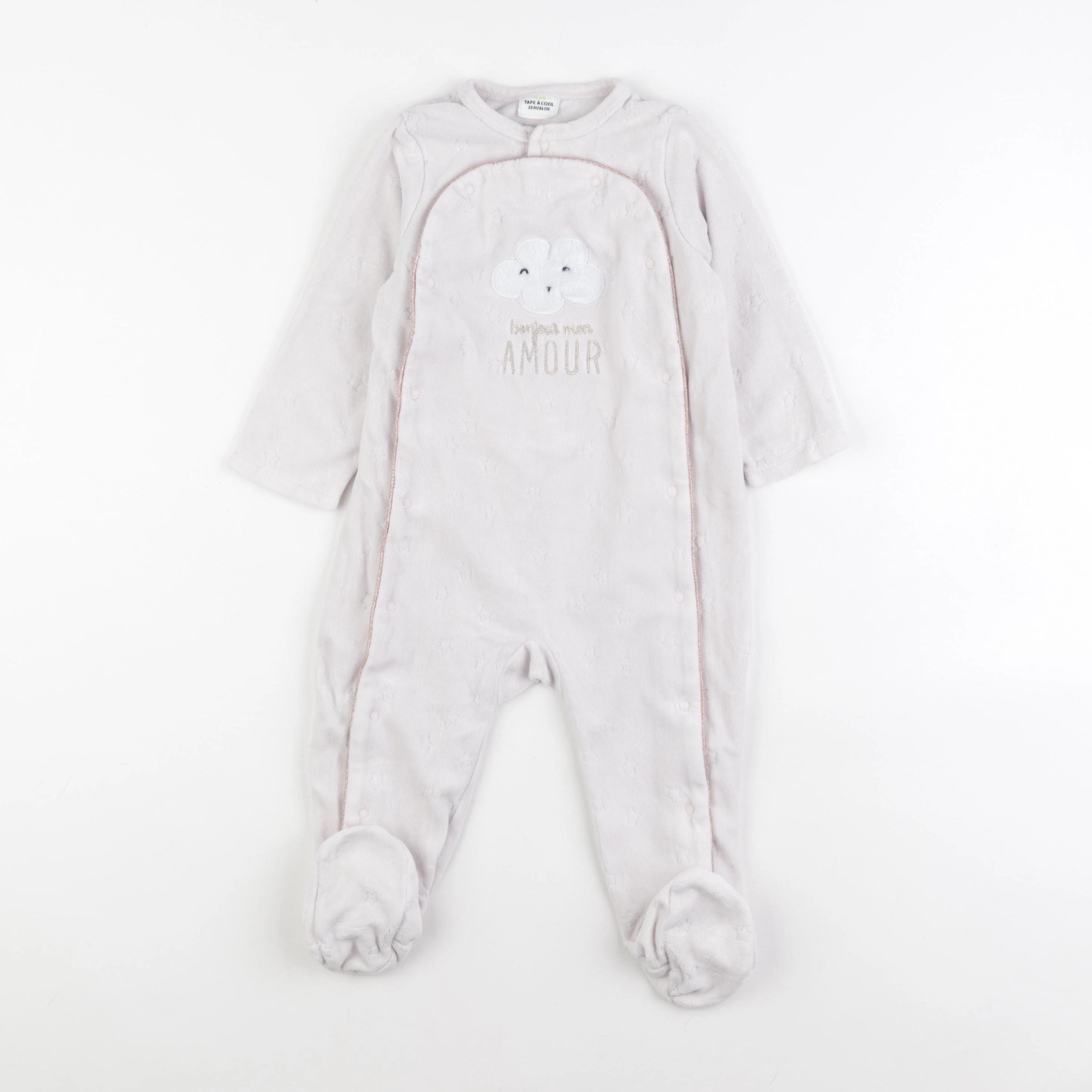 Tape à l'oeil - pyjama velours rose - 24 mois