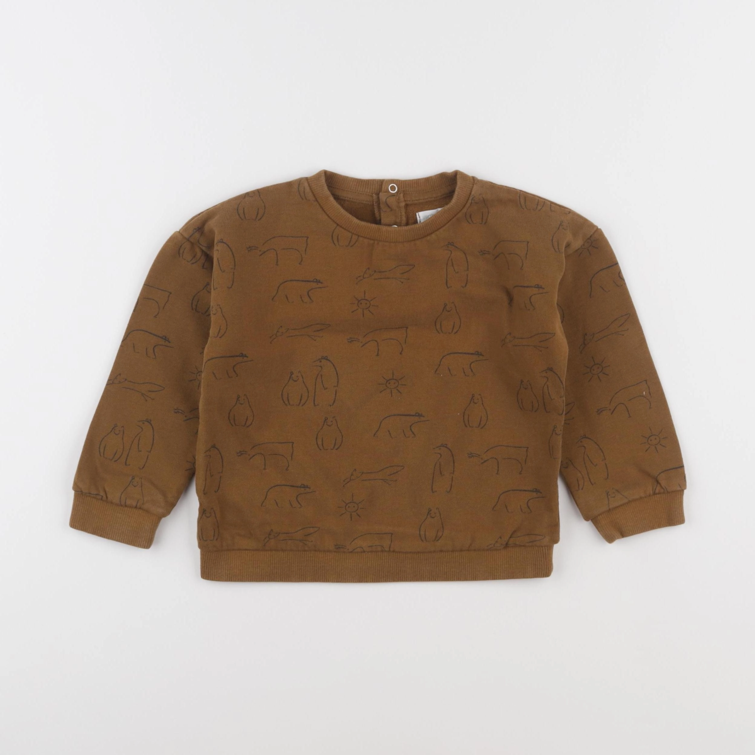 Vertbaudet - sweat marron - 3 ans