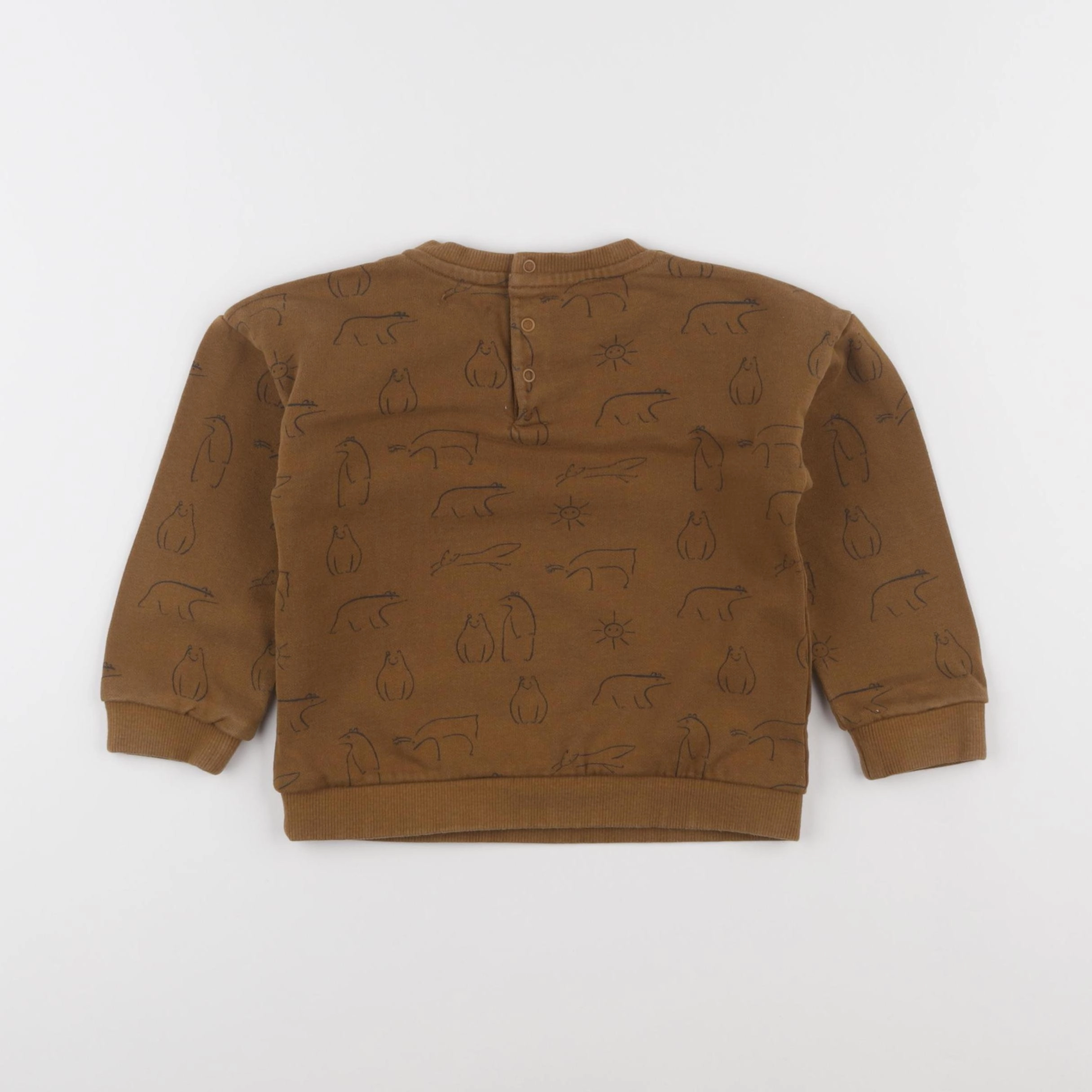 Vertbaudet - sweat marron - 3 ans