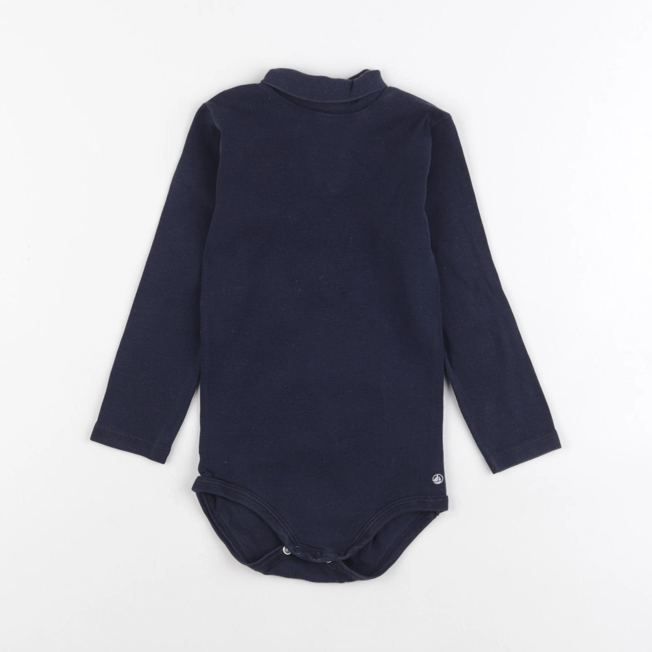 Petit Bateau - body à col bleu - 24 mois