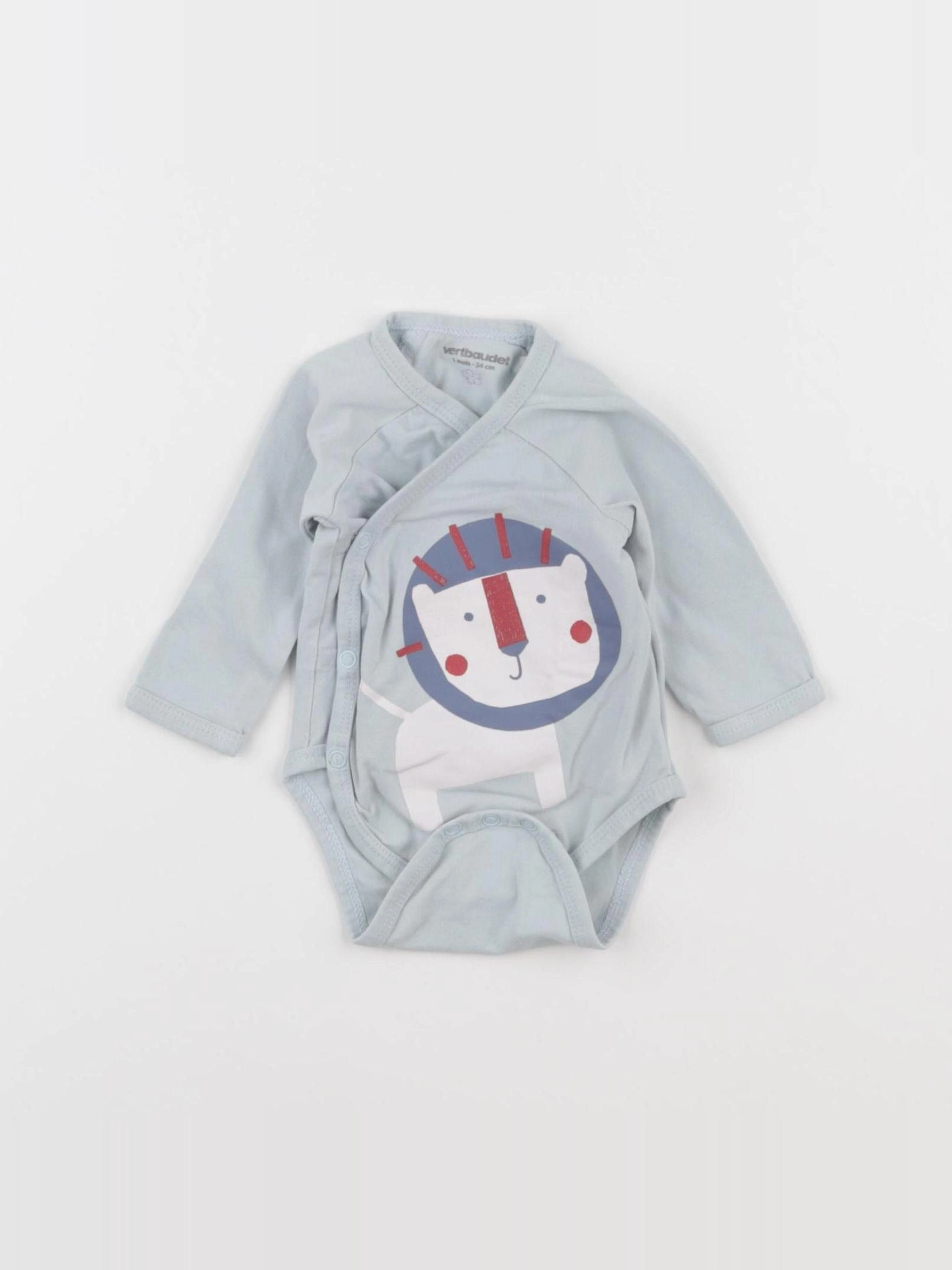 Vertbaudet - body bleu - 1 mois