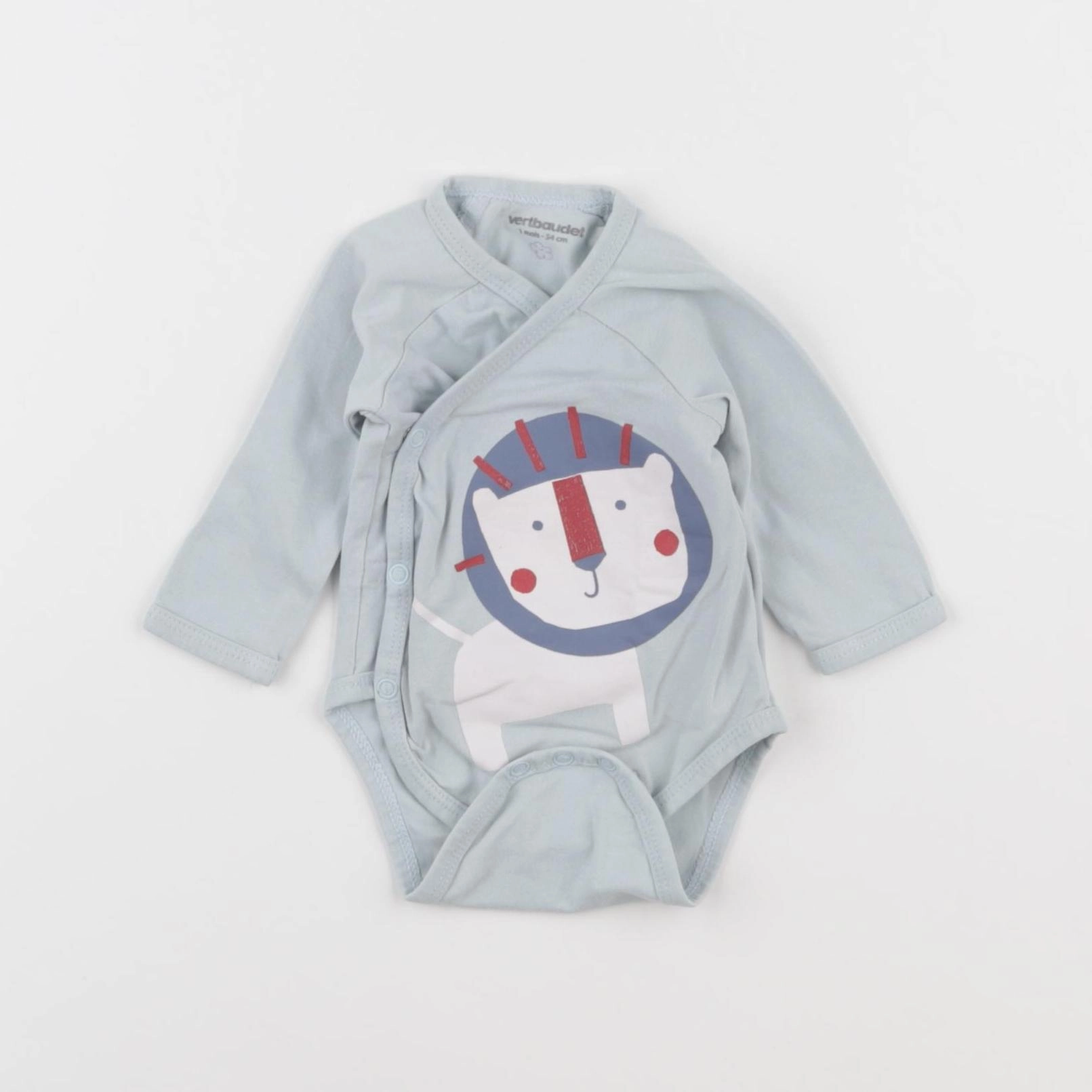 Vertbaudet - body bleu - 1 mois