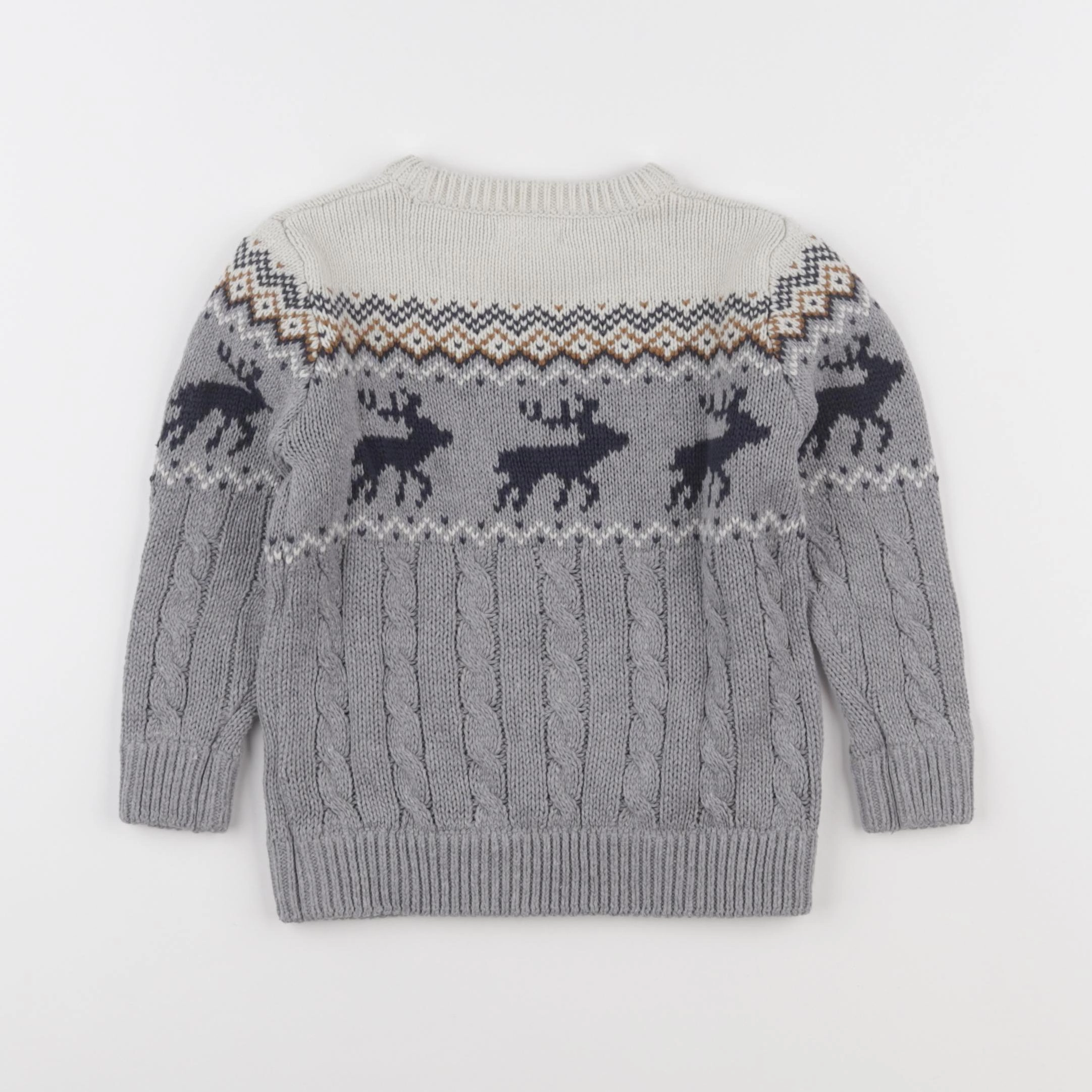 Vertbaudet - pull gris - 3 ans