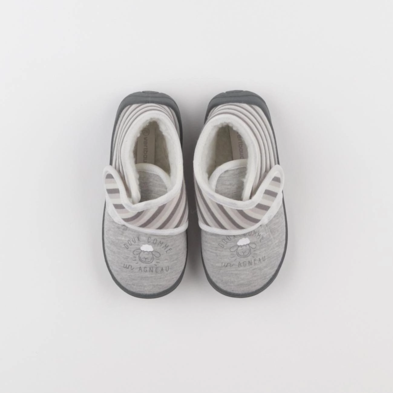 Vertbaudet - chaussons gris - pointure 26