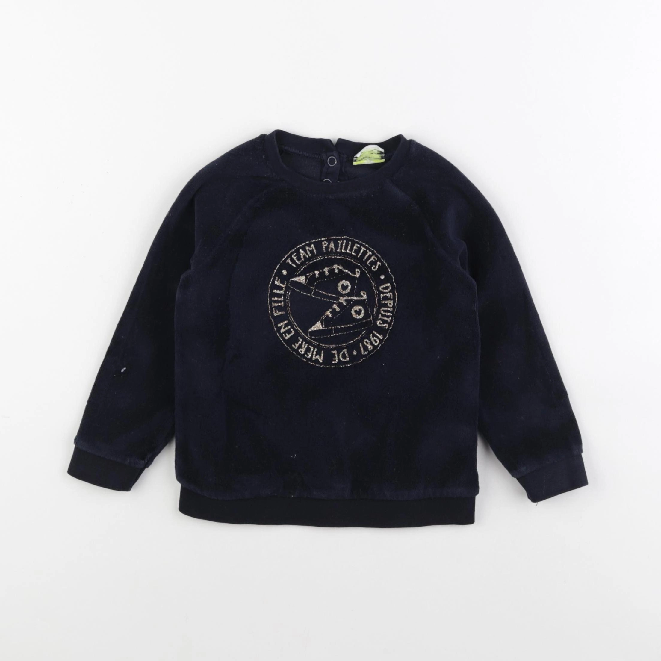 Tape à l'oeil - sweat bleu - 9 mois