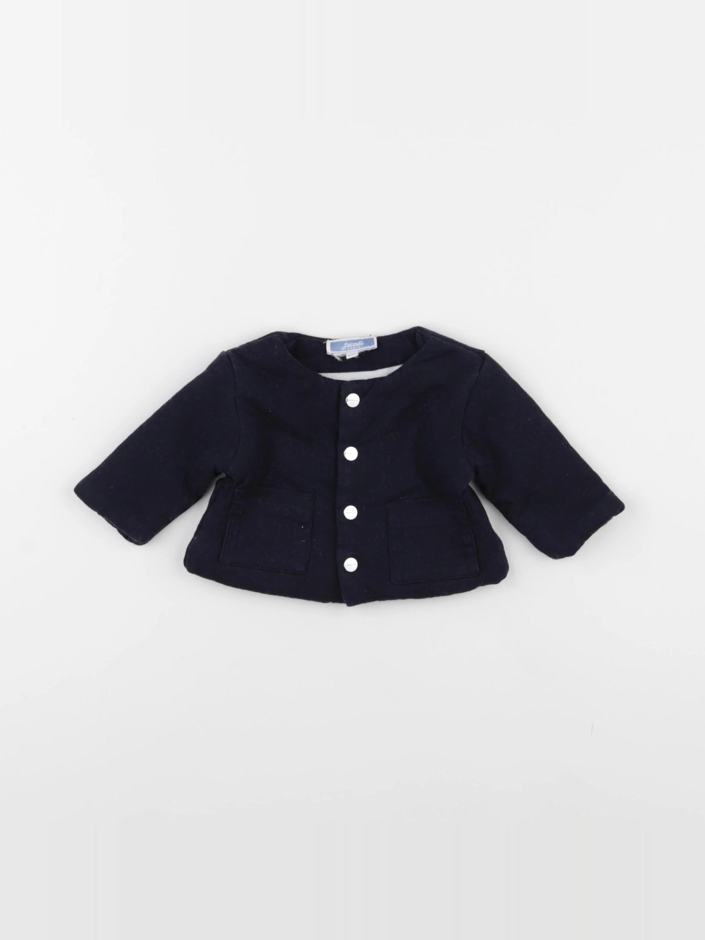 Jacadi - veste doublé bleu - 3 mois