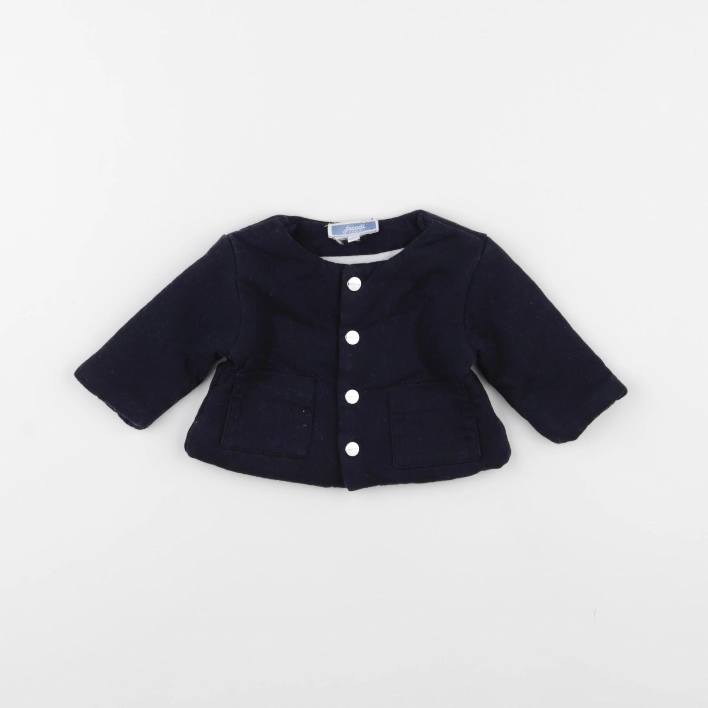 Jacadi - veste doublé bleu - 3 mois