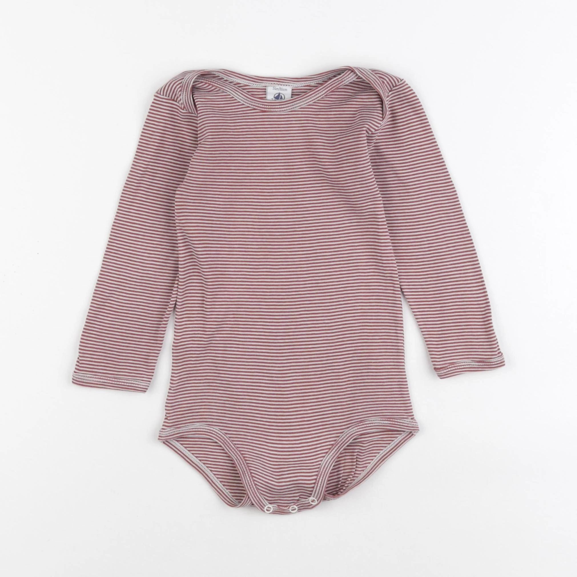 Petit Bateau - body rouge - 24 mois
