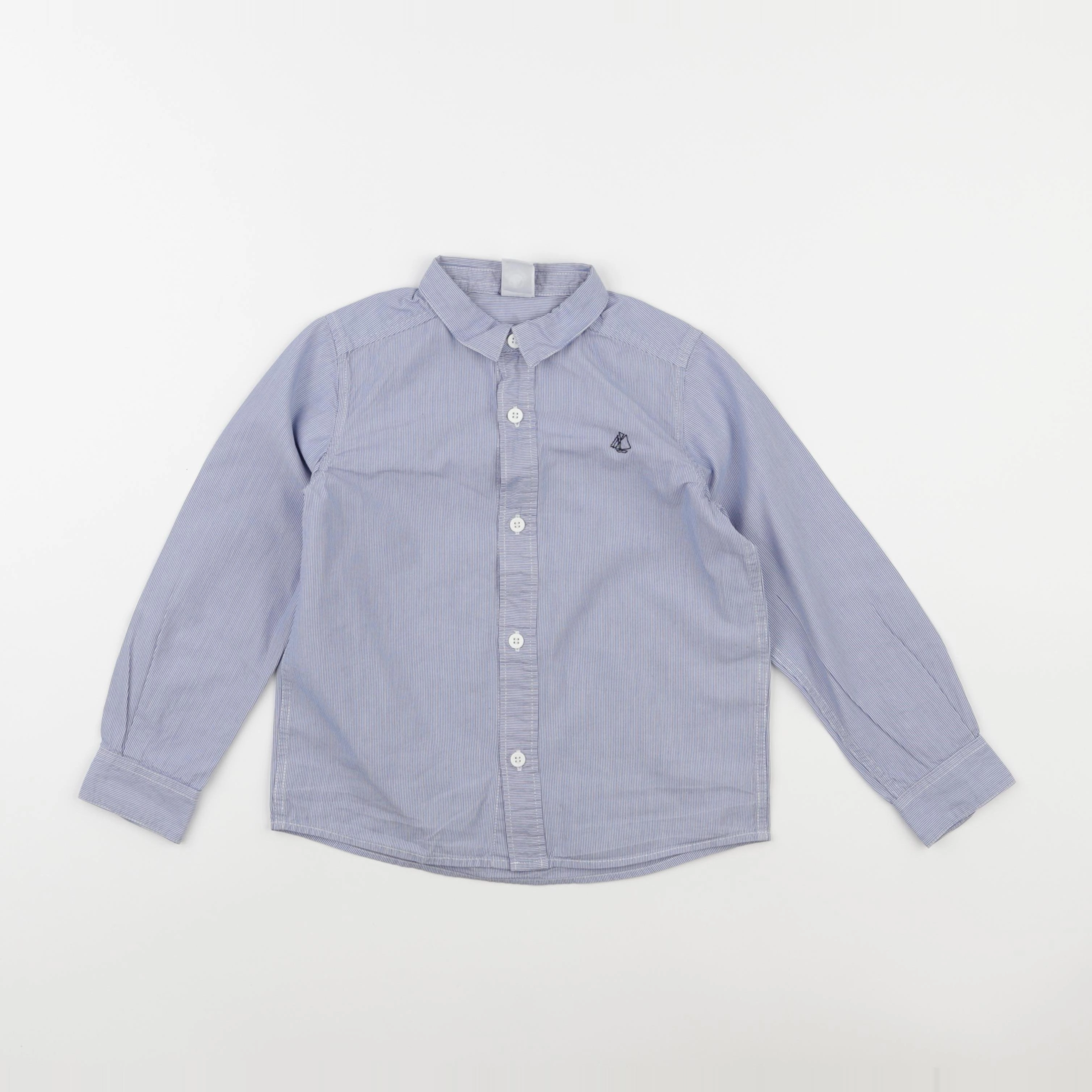 Petit Bateau - chemise bleu - 5 ans