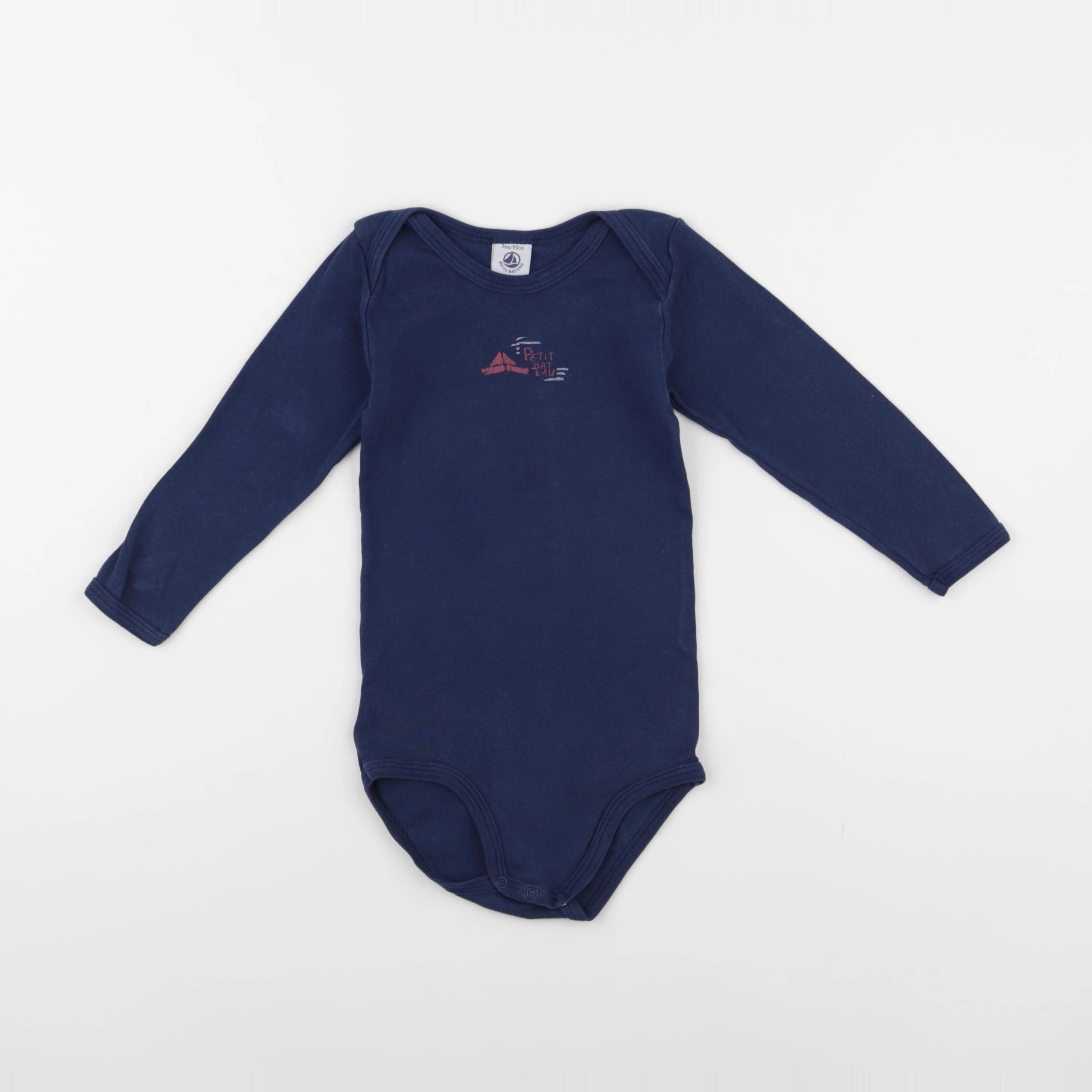Petit Bateau - body bleu - 36 mois