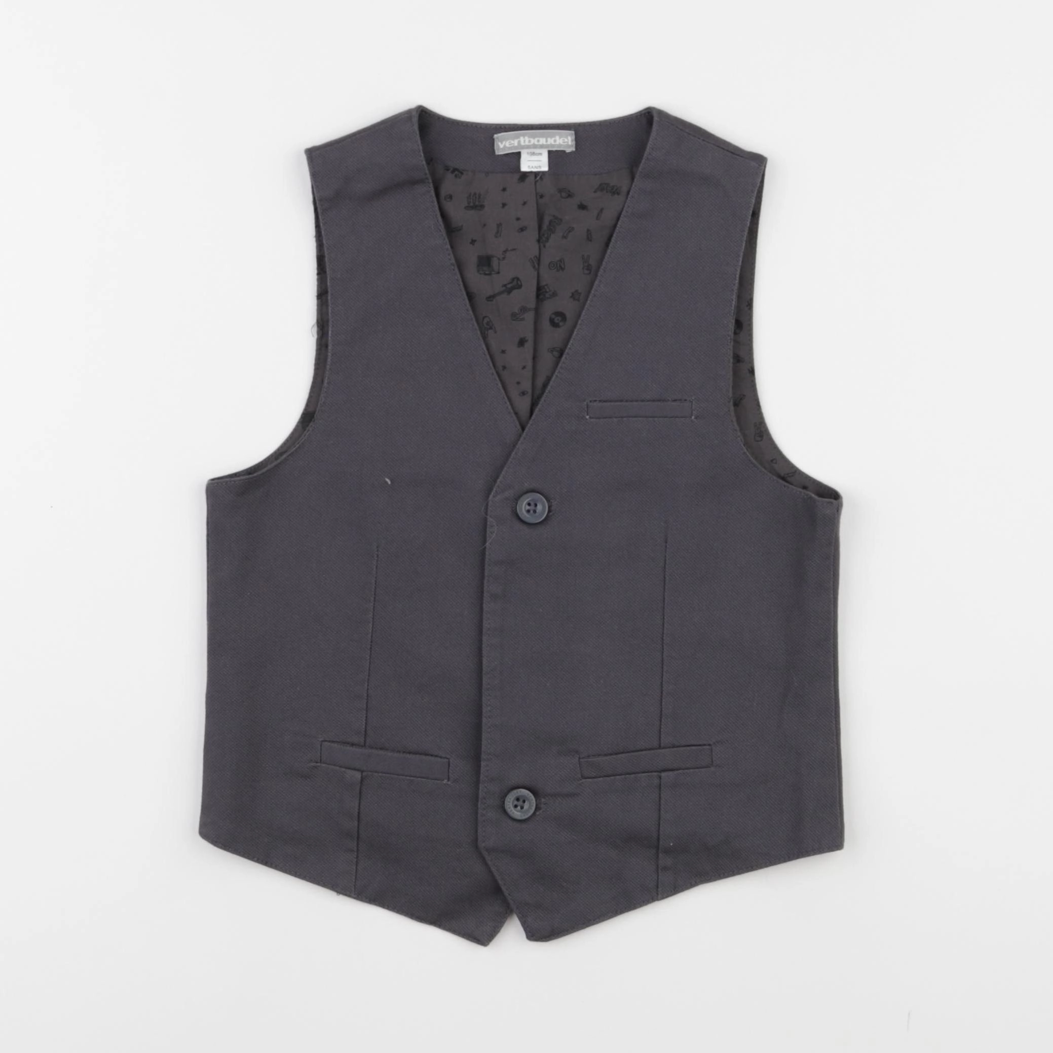 Vertbaudet - gilet gris - 5 ans