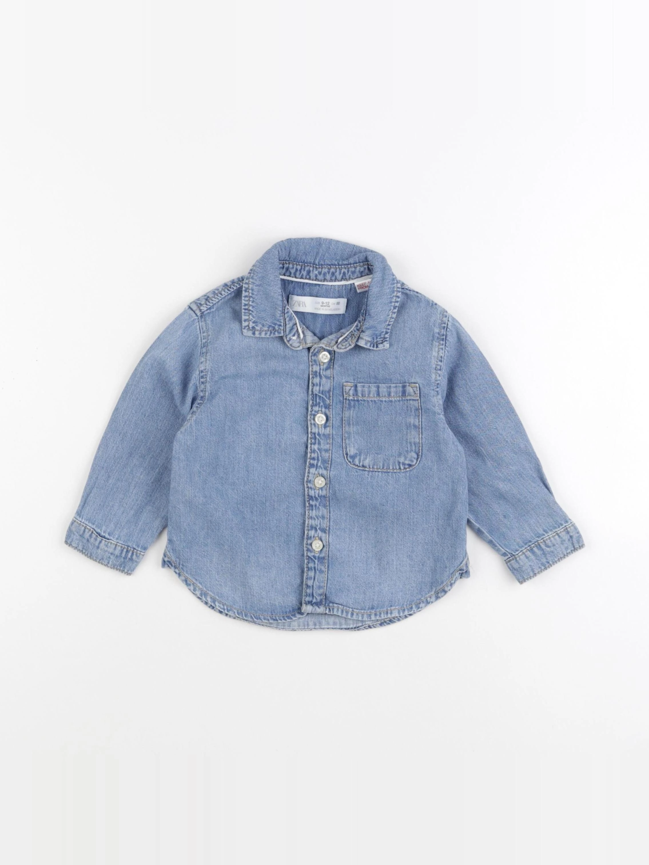 Zara - chemise bleu - 9/12 mois