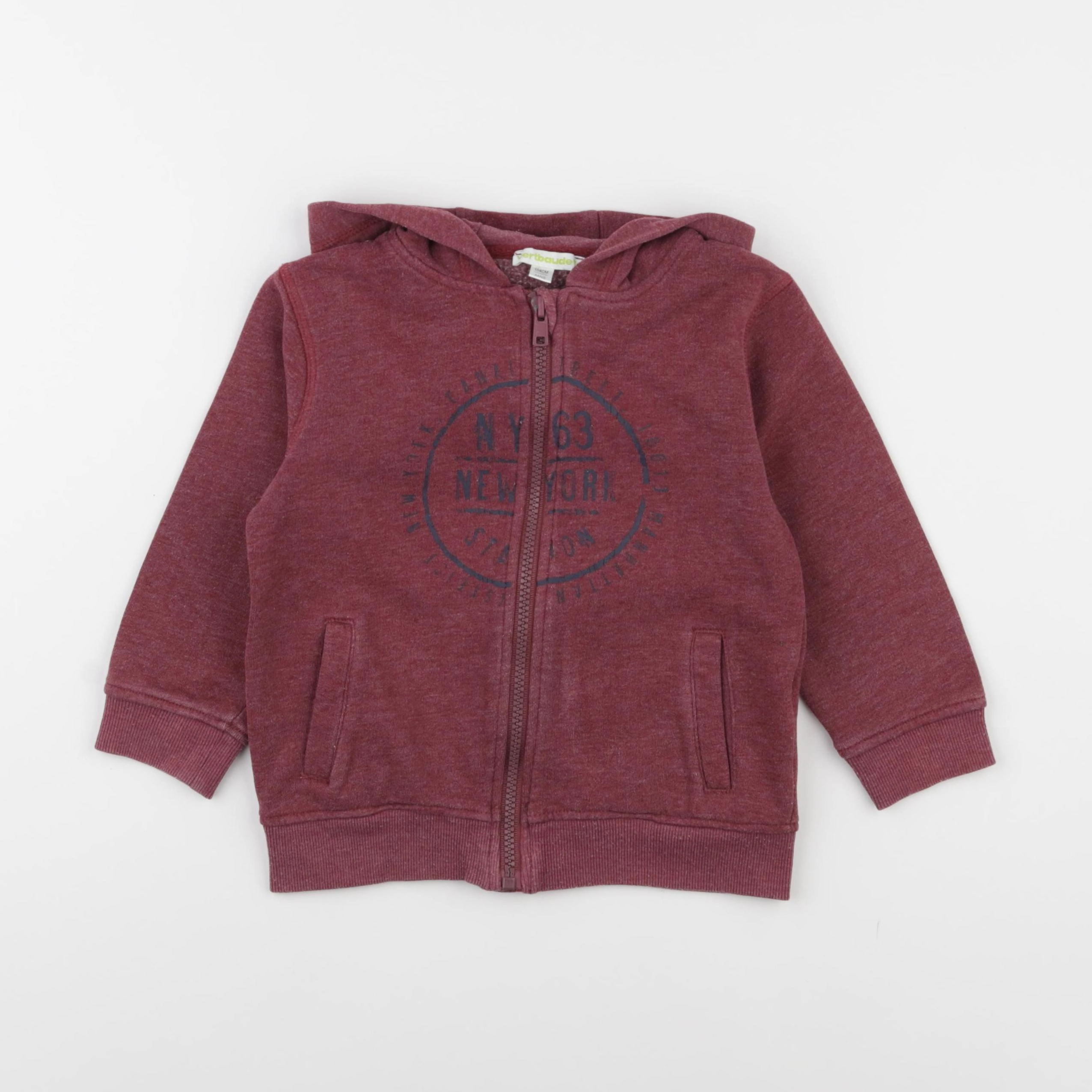 Vertbaudet - sweat rouge - 4 ans