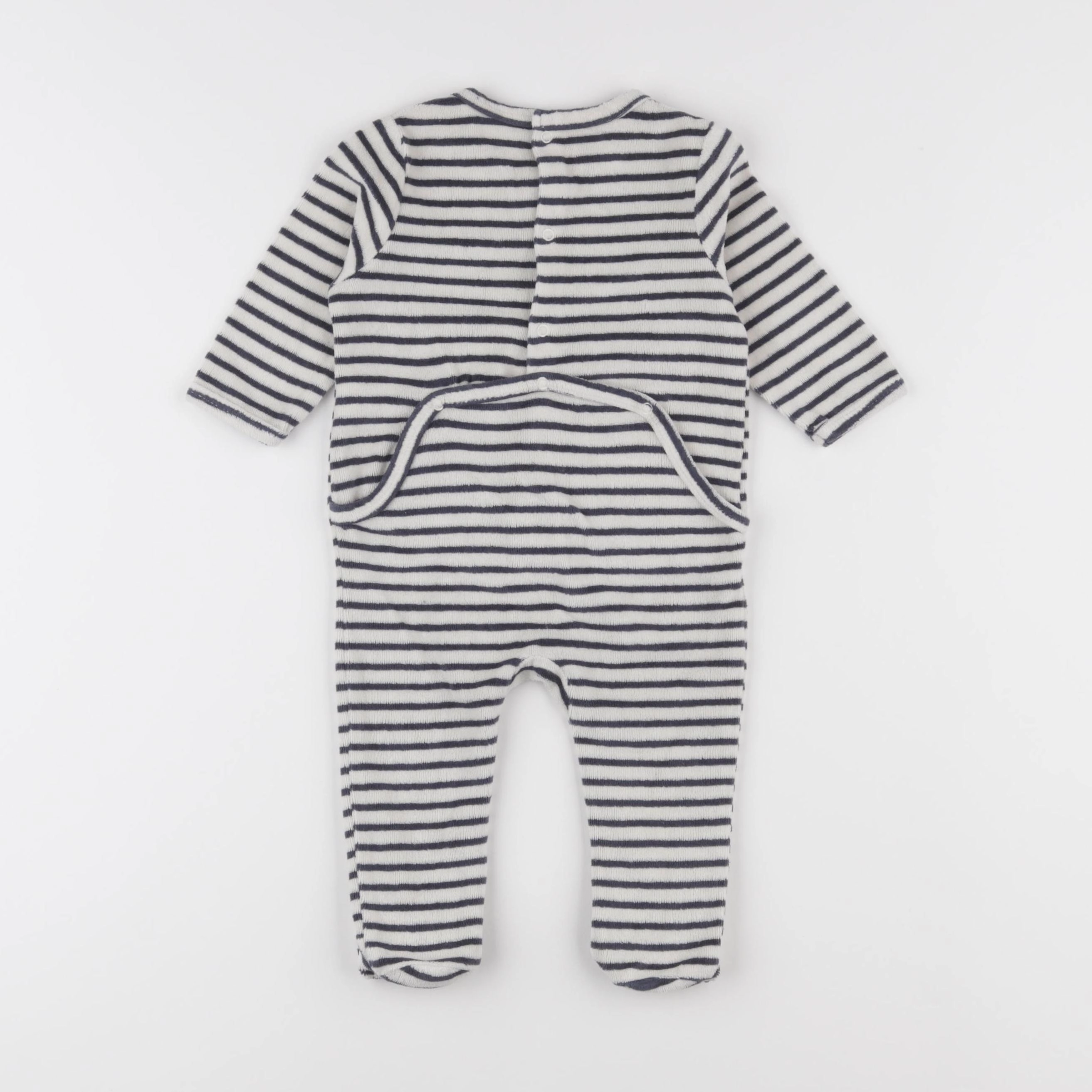 Vertbaudet - pyjama velours bleu - 6 mois