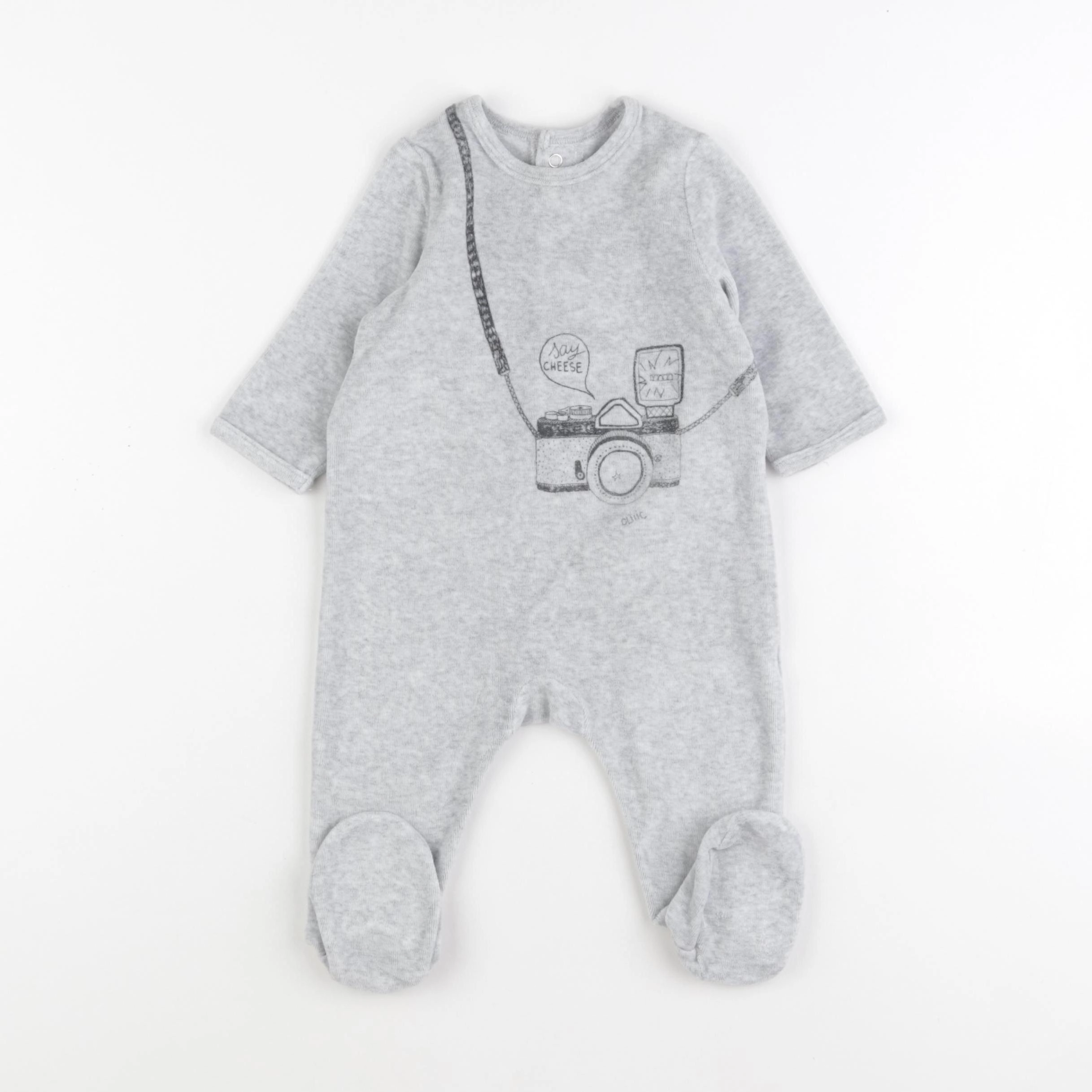 La Redoute - pyjama velours gris - 6 mois