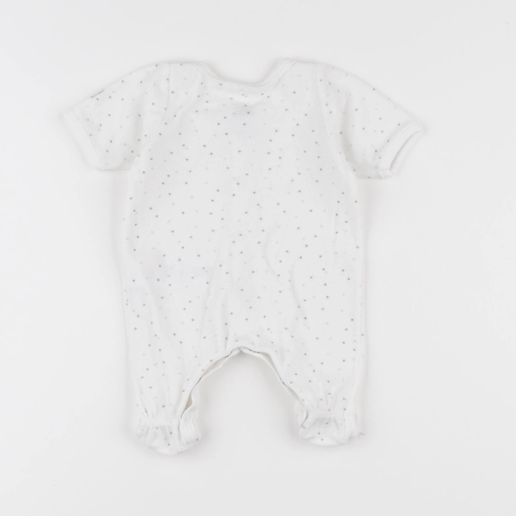 Petit Bateau - pyjama velours blanc - 0 mois