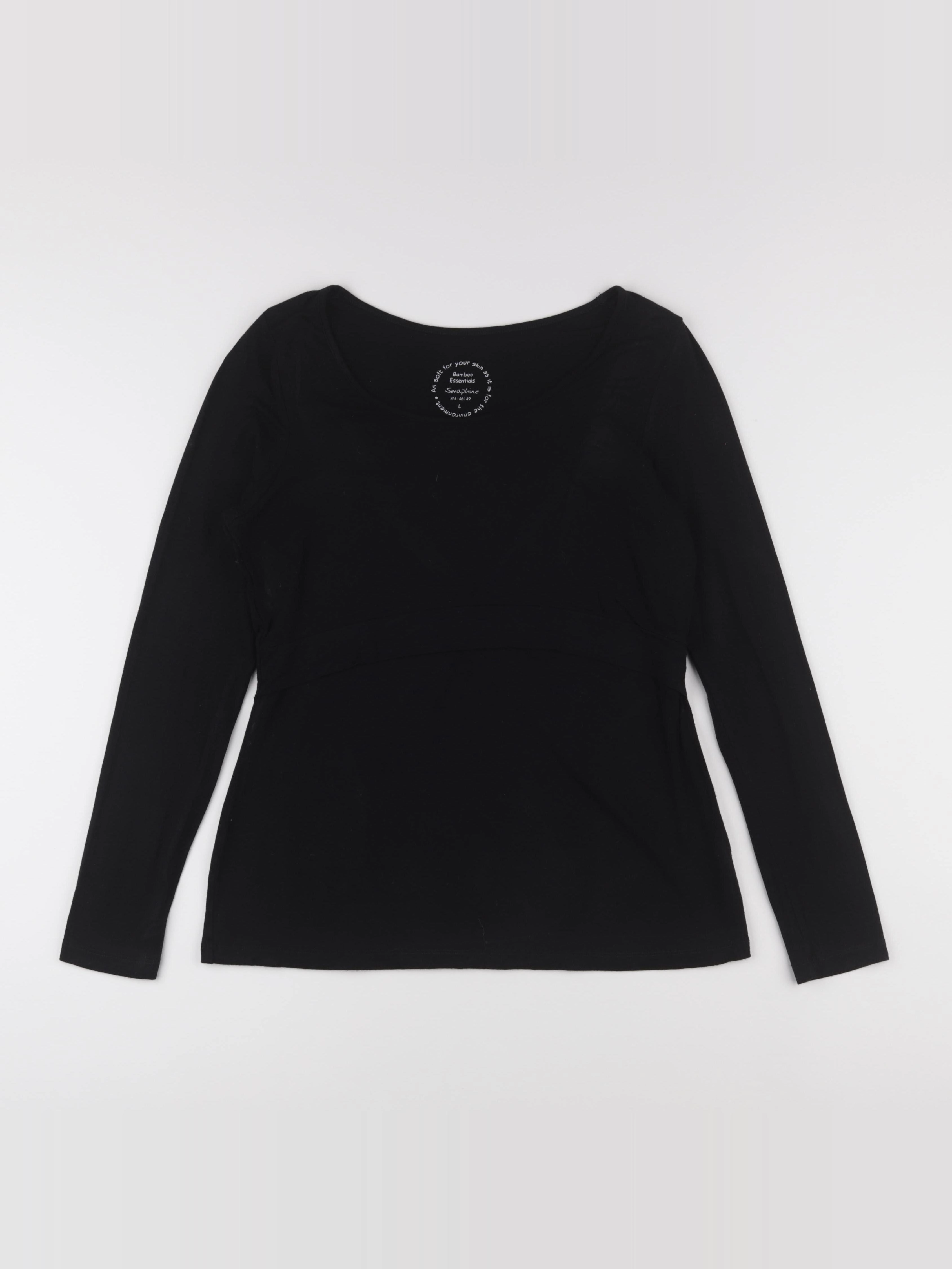 Seraphine - tee-shirt allaitement noir - l