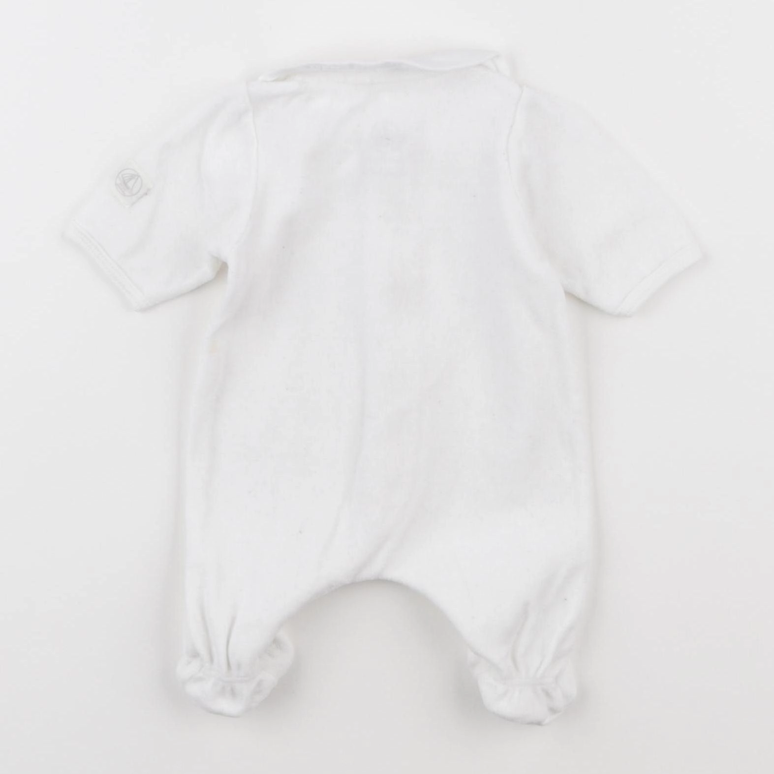Petit Bateau - pyjama velours blanc - 0 mois