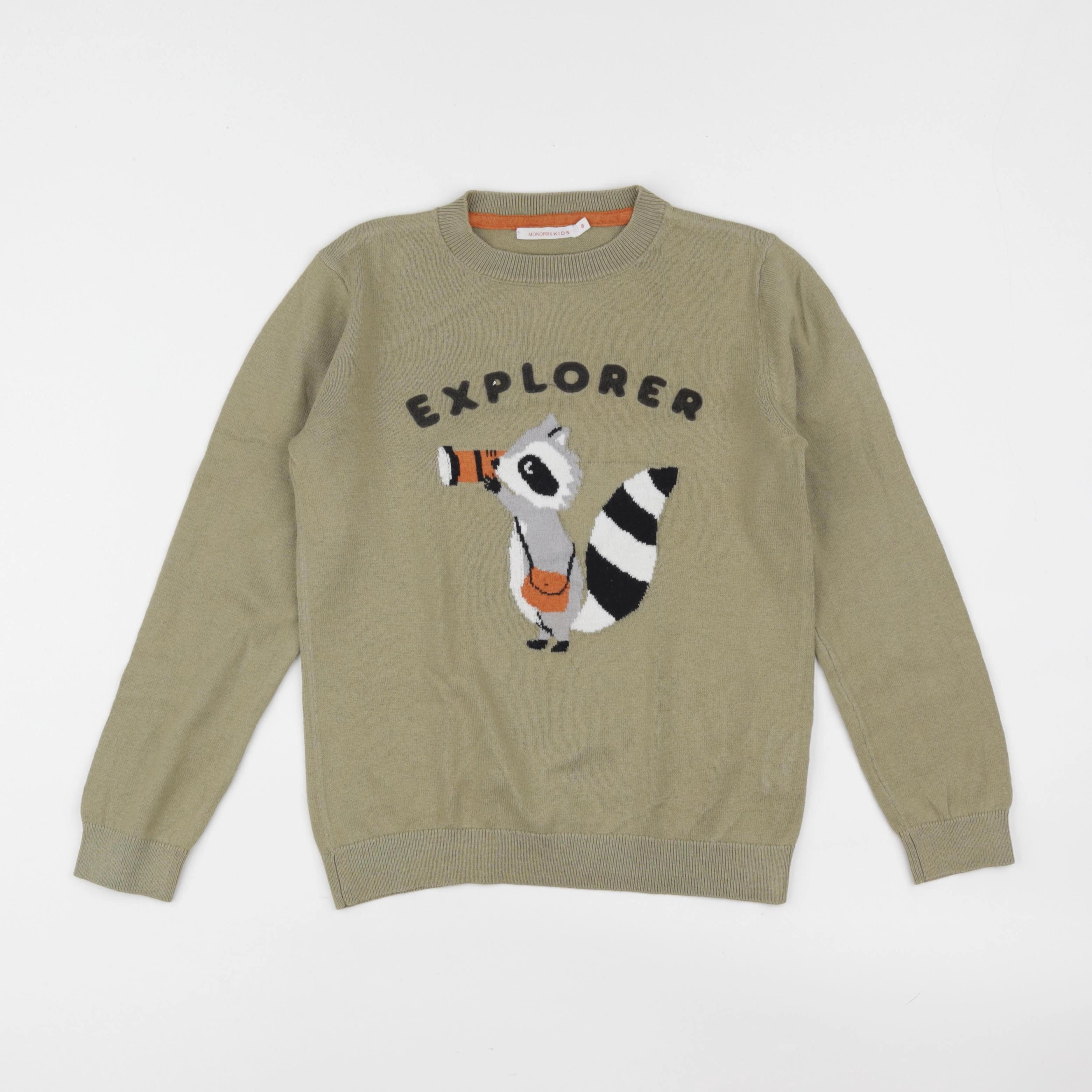 Monoprix - pull multicolore - 8 ans