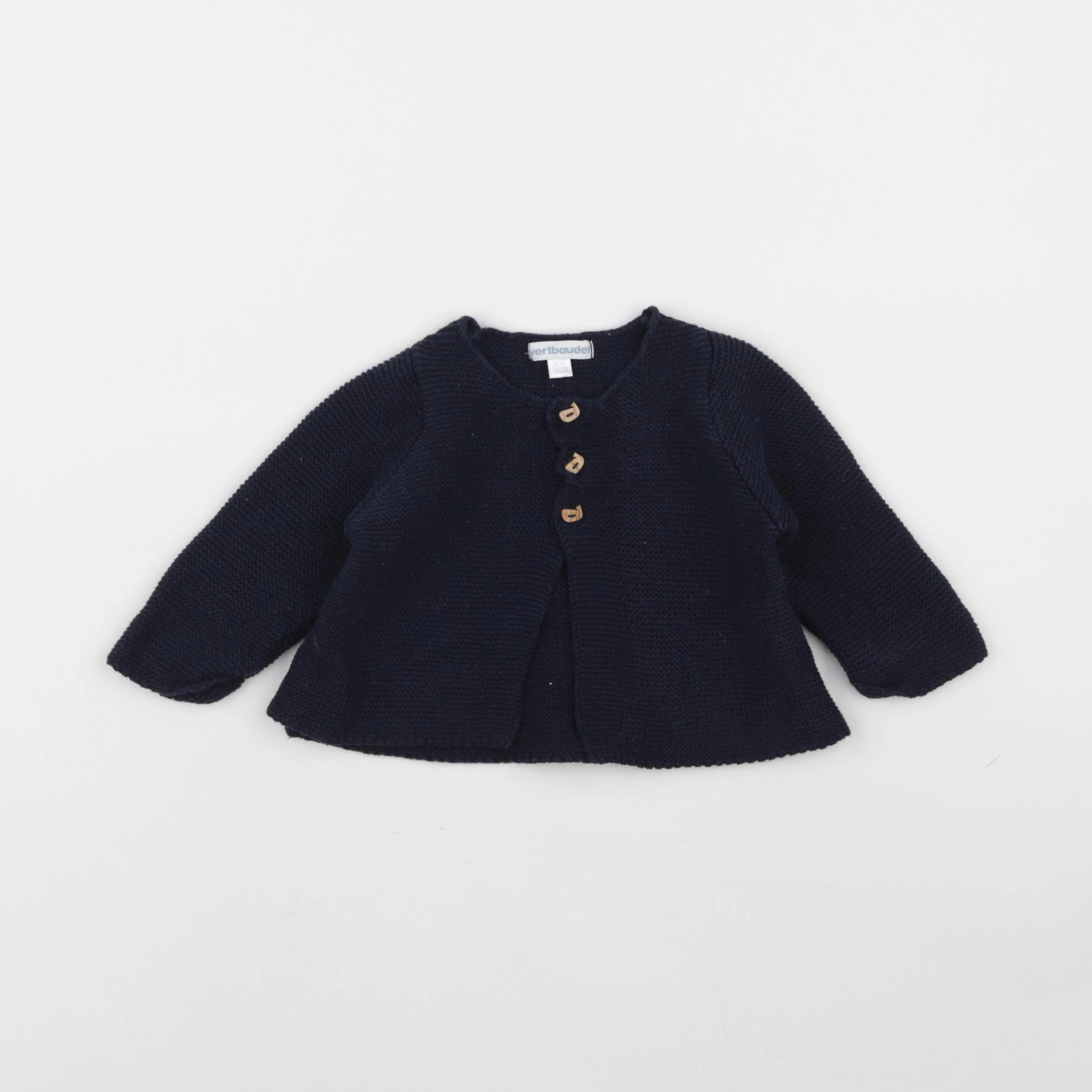 Vertbaudet - gilet bleu - 3 mois