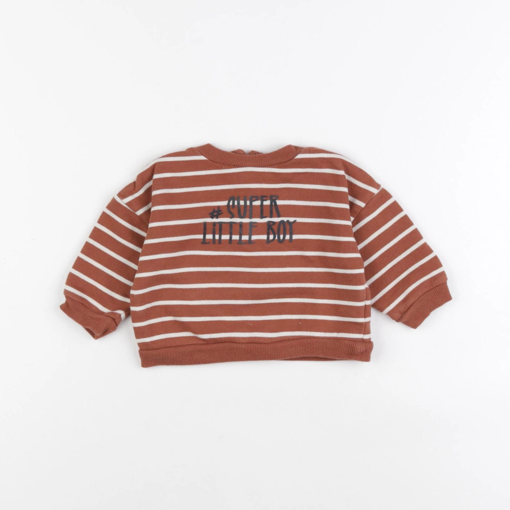 Vertbaudet - sweat marron - 6 mois