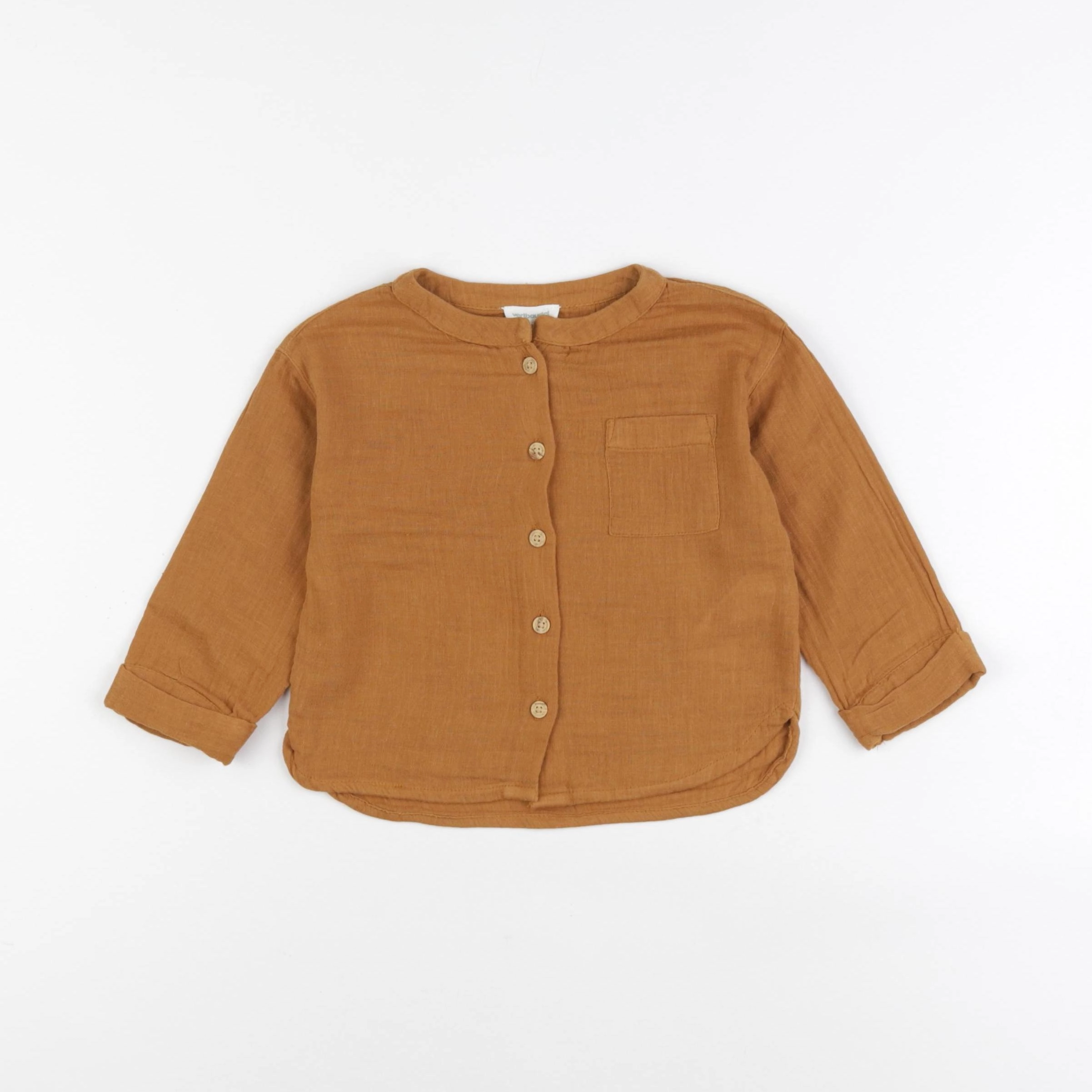 Vertbaudet - chemise orange - 18 mois