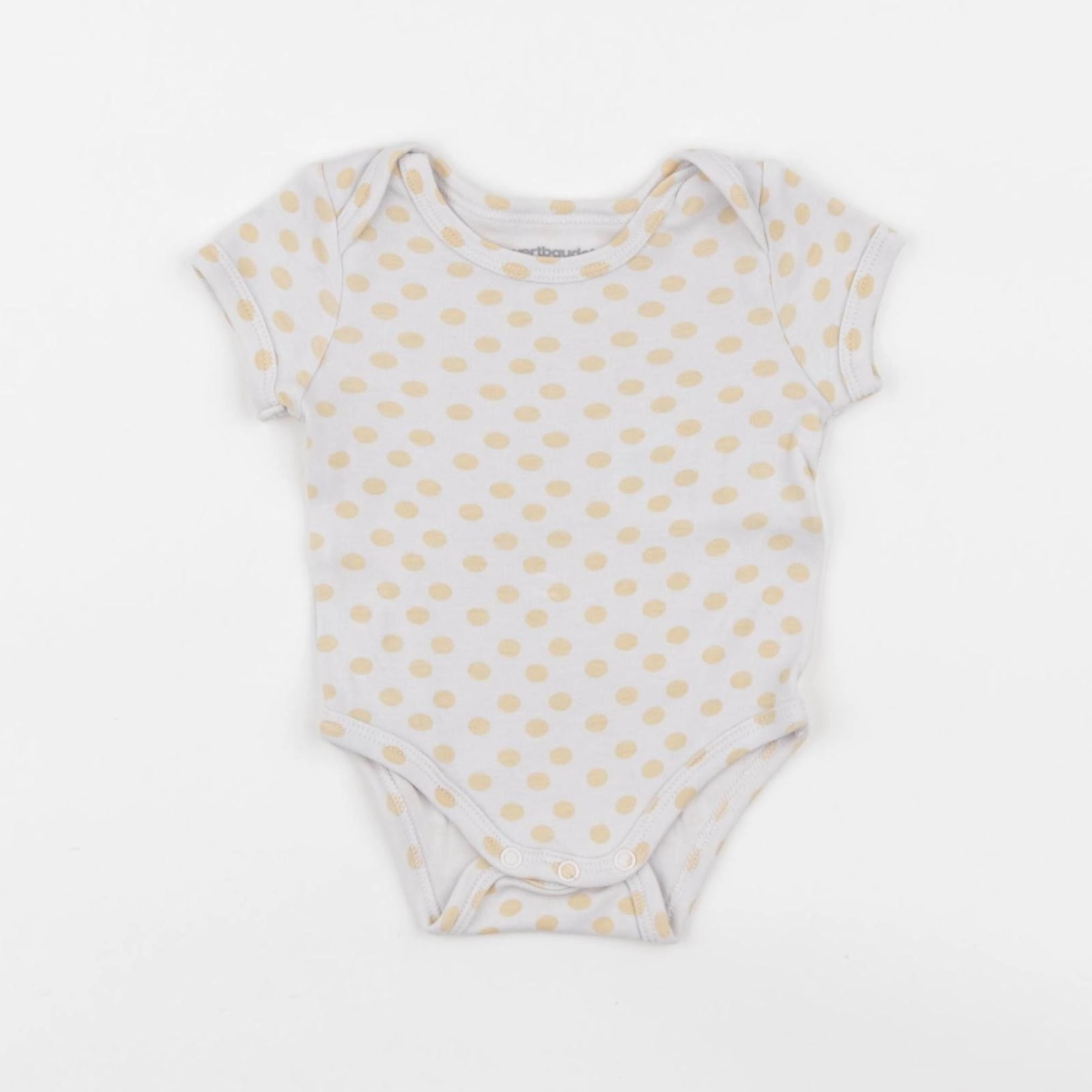 Vertbaudet - body blanc, jaune - 1 mois