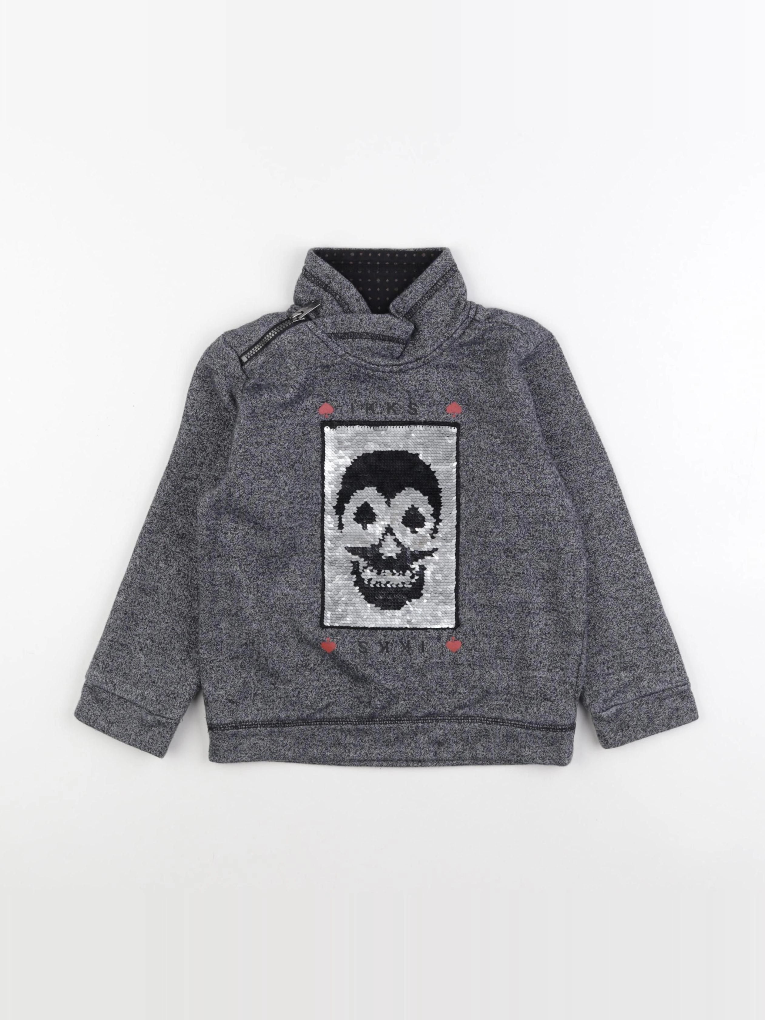 IKKS - sweat gris - 5 ans