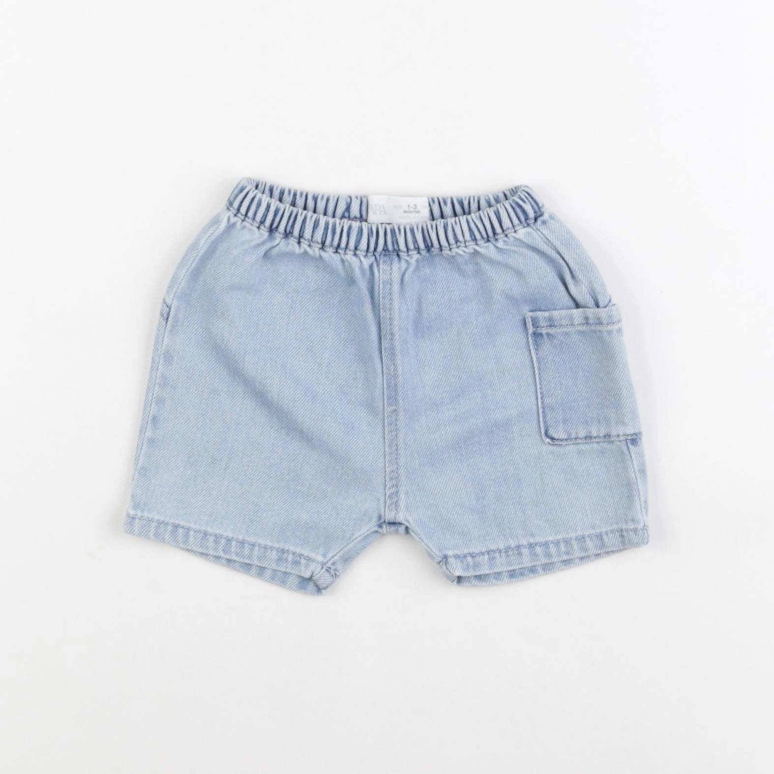 Zara - short bleu - 1/3 mois