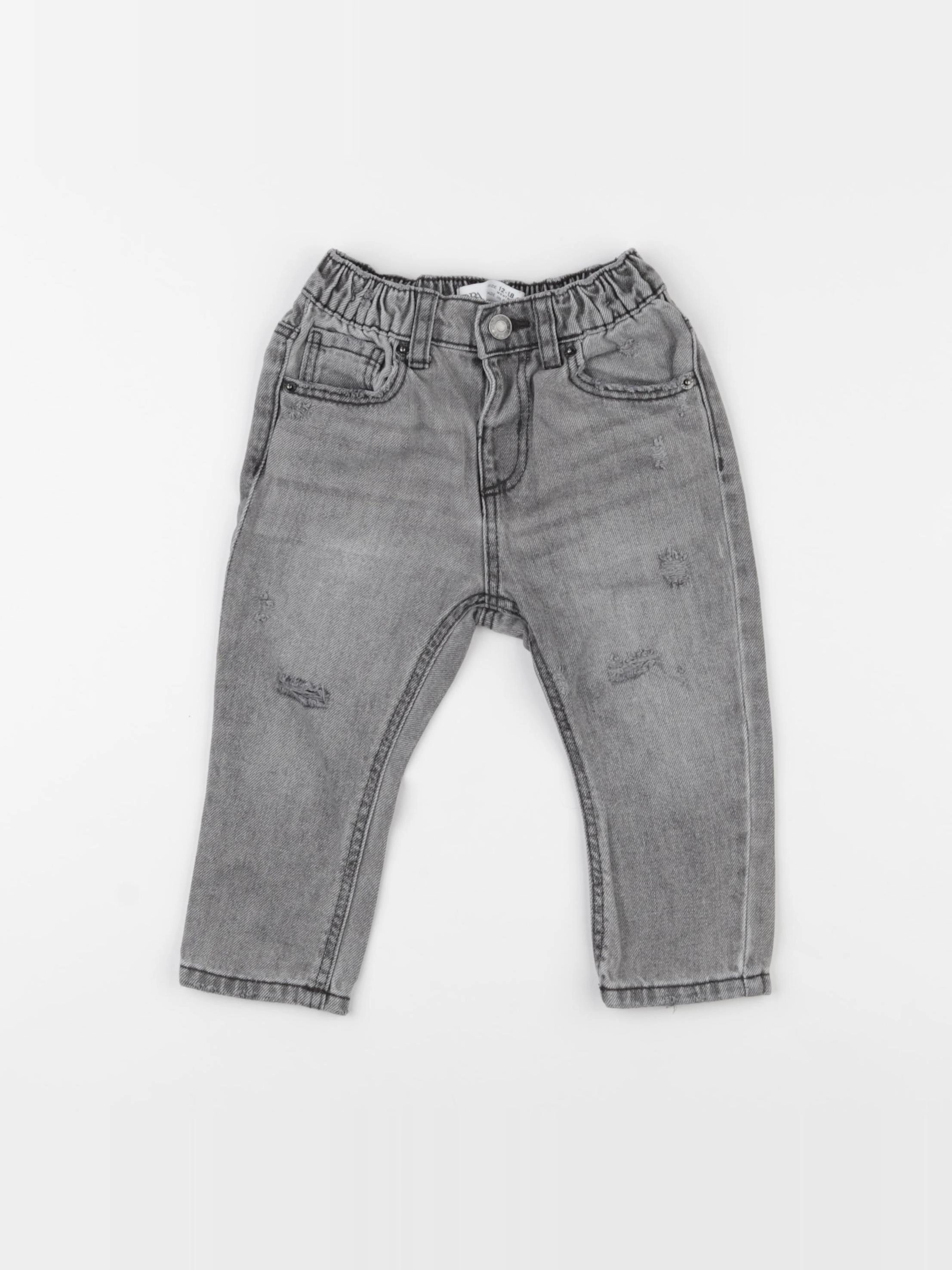 Zara - jean gris - 12/18 mois
