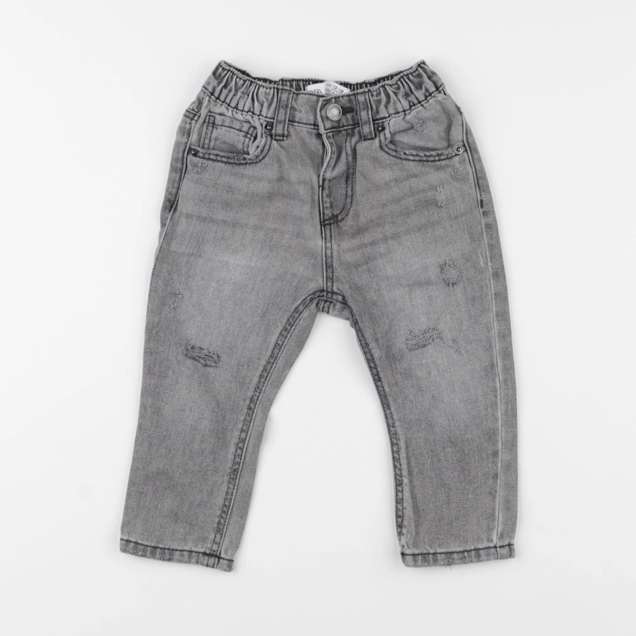 Zara - jean gris - 12/18 mois