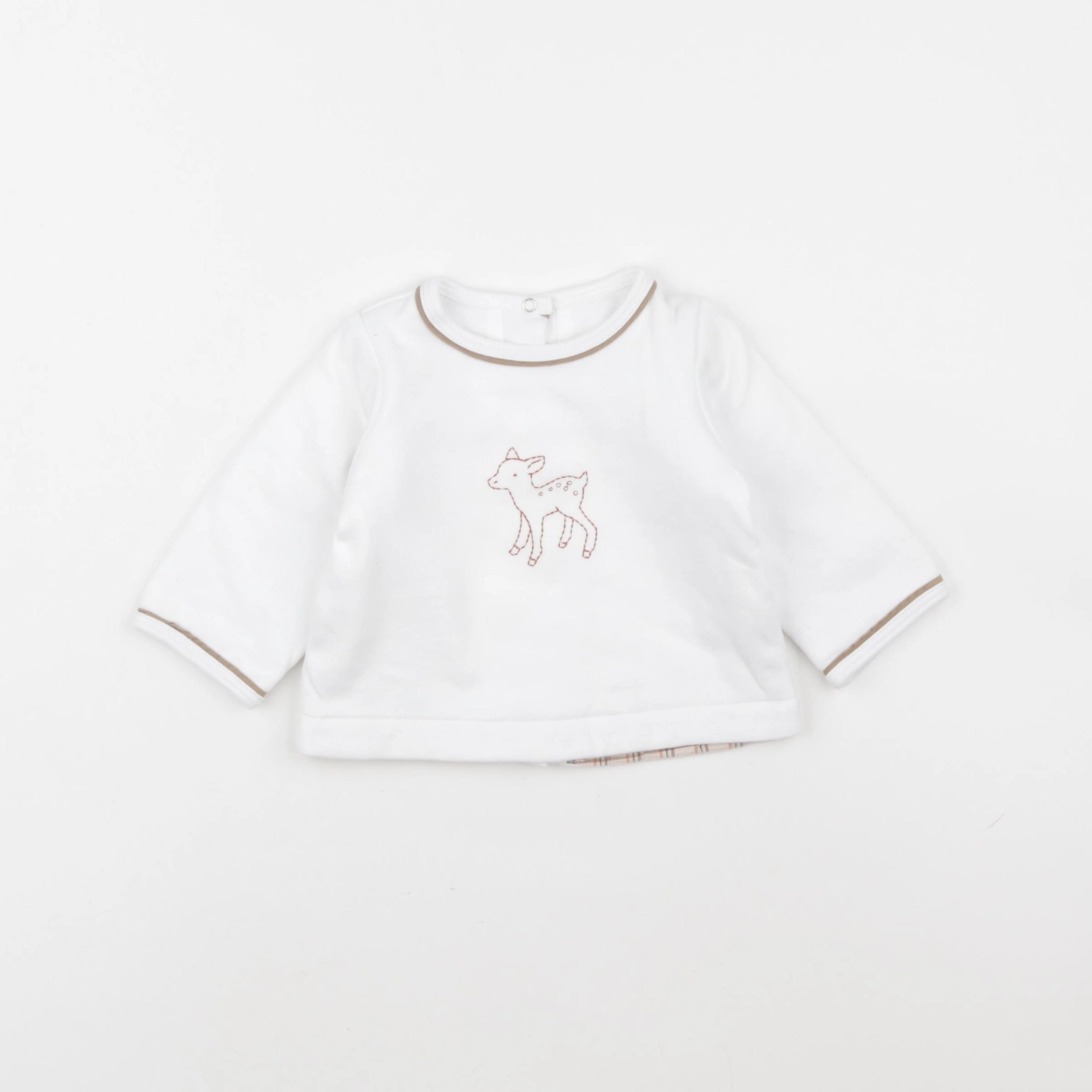 Jacadi - sweat blanc - 6 mois