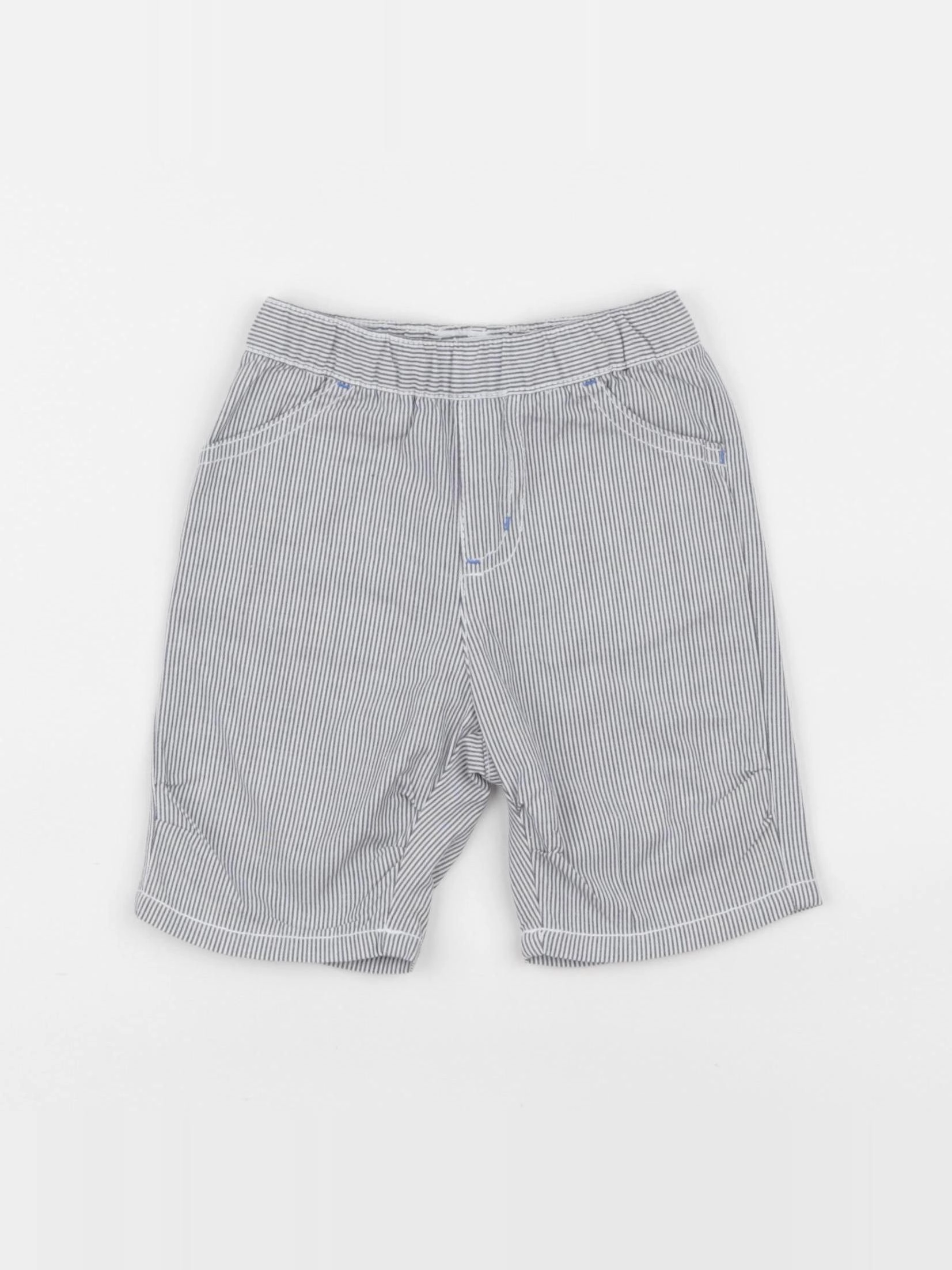 La Redoute - pantalon blanc, bleu - 3 mois
