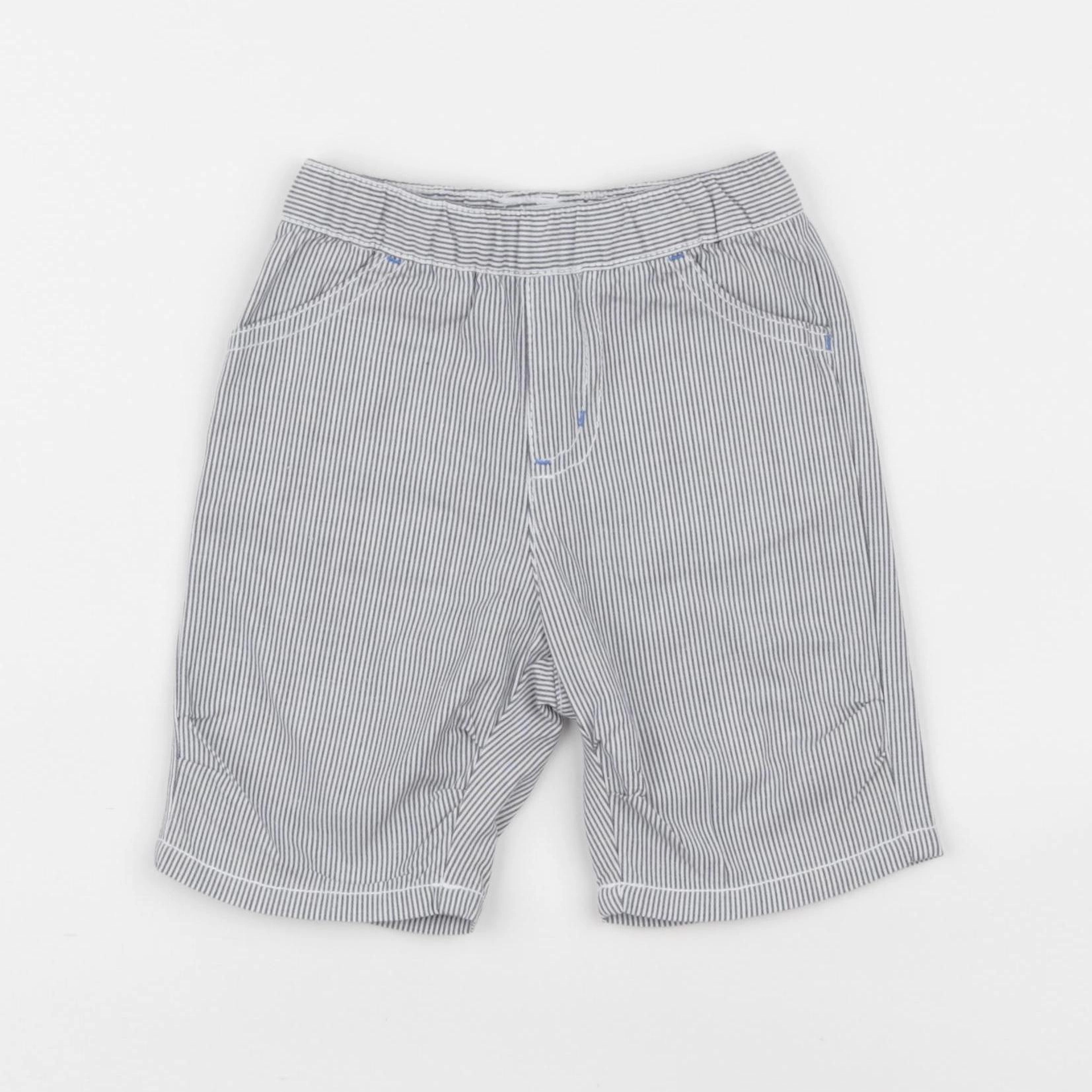 La Redoute - pantalon blanc, bleu - 3 mois