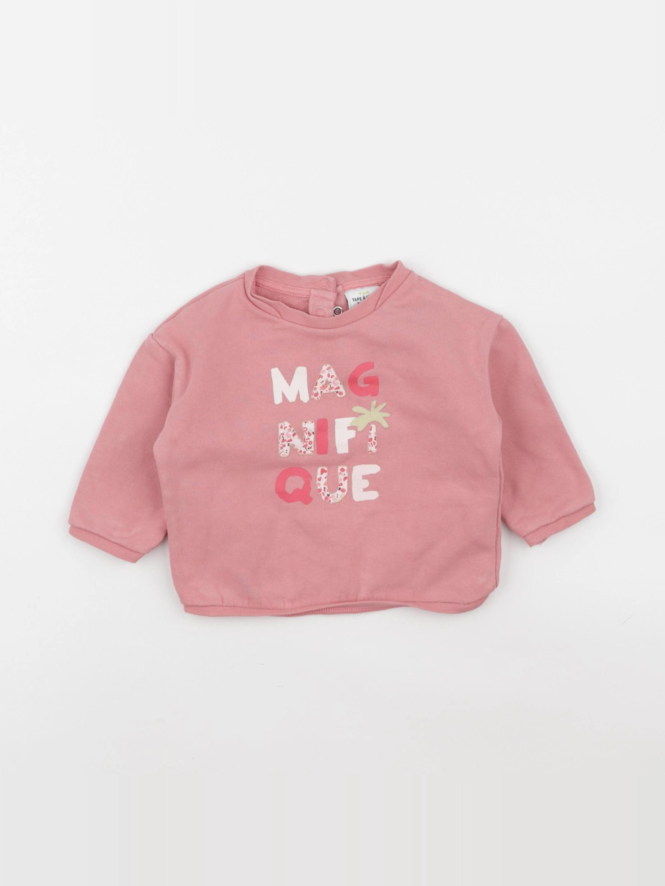 Tape à l'oeil - sweat rose - 9 mois