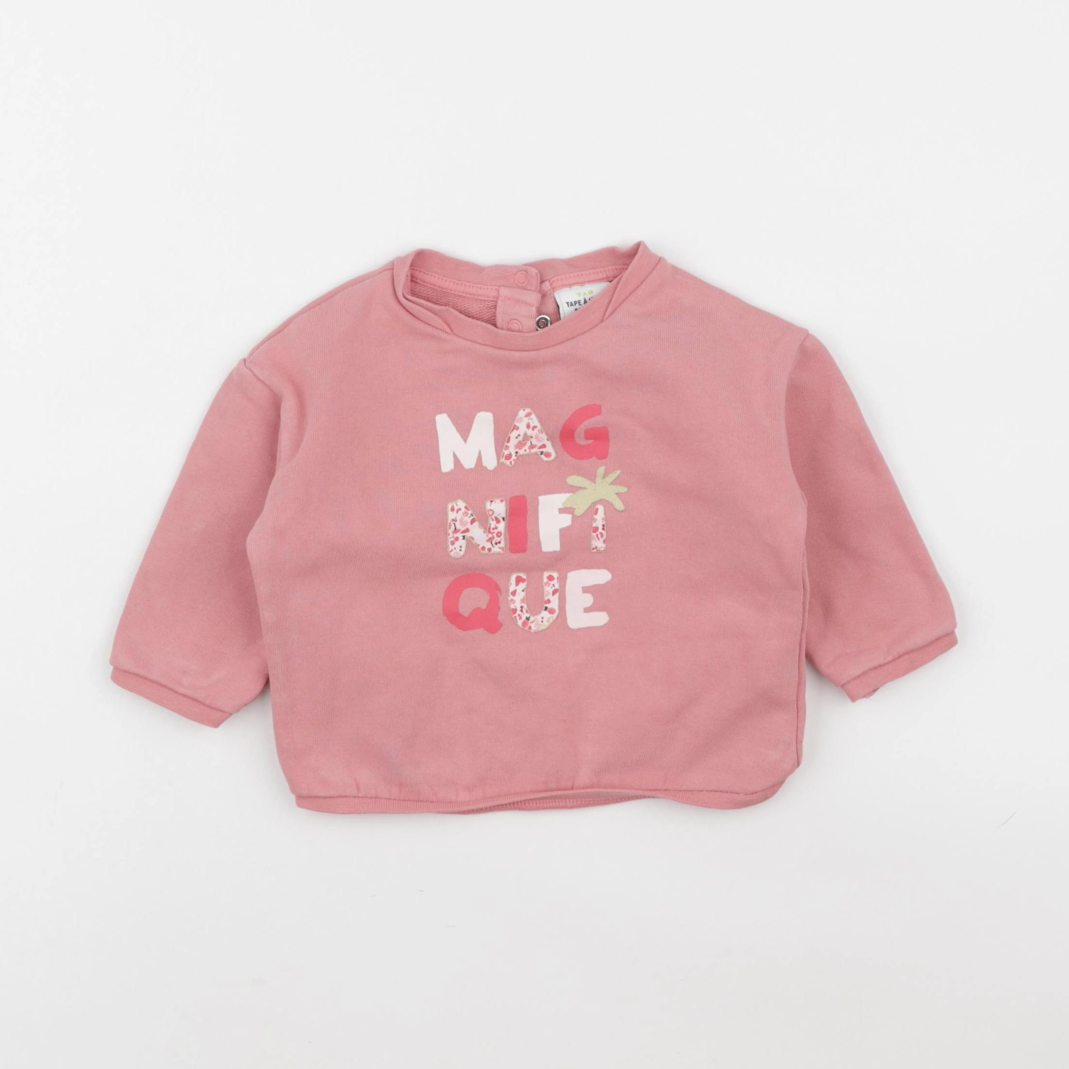 Tape à l'oeil - sweat rose - 9 mois