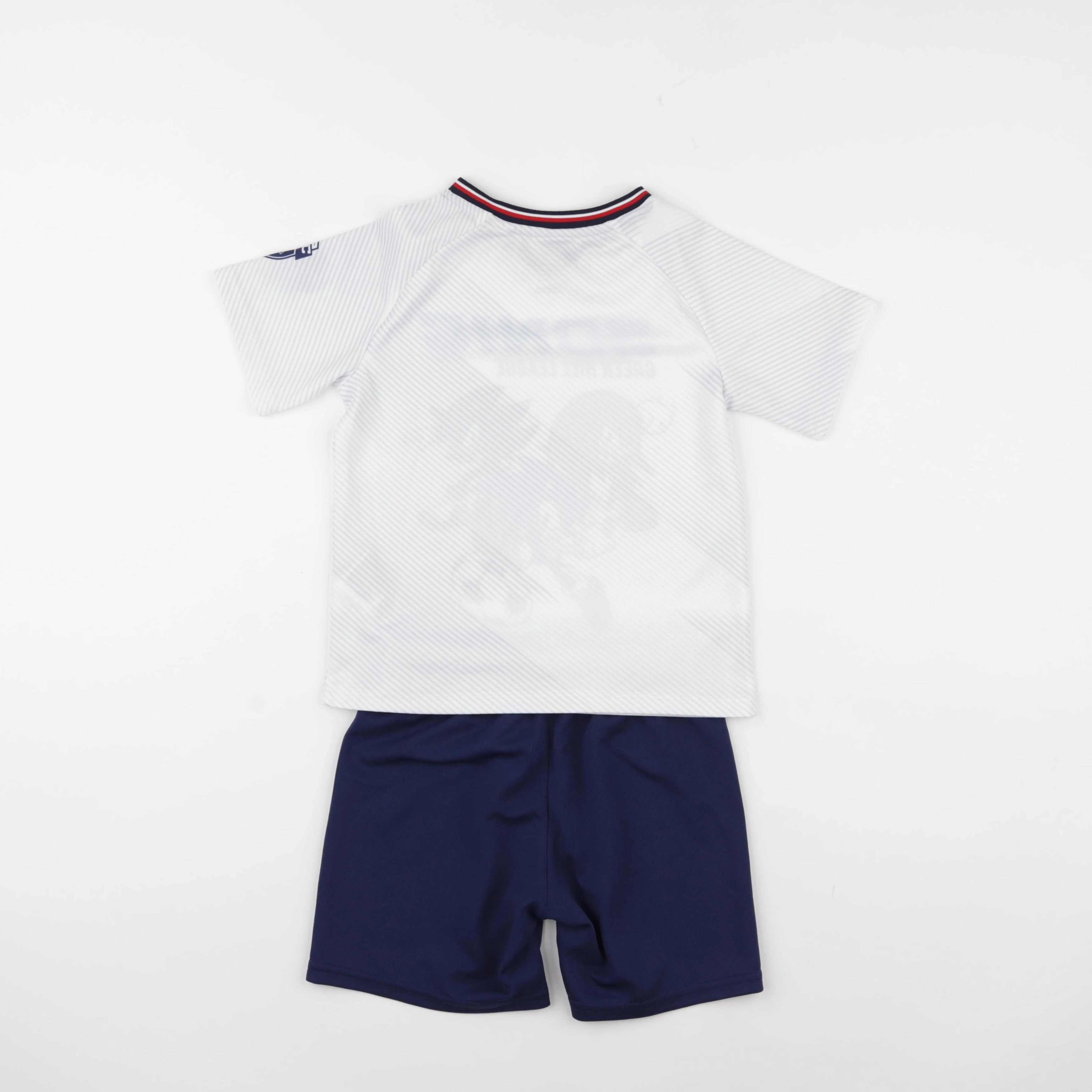 H&M - ensemble bleu, blanc - 3/4 ans