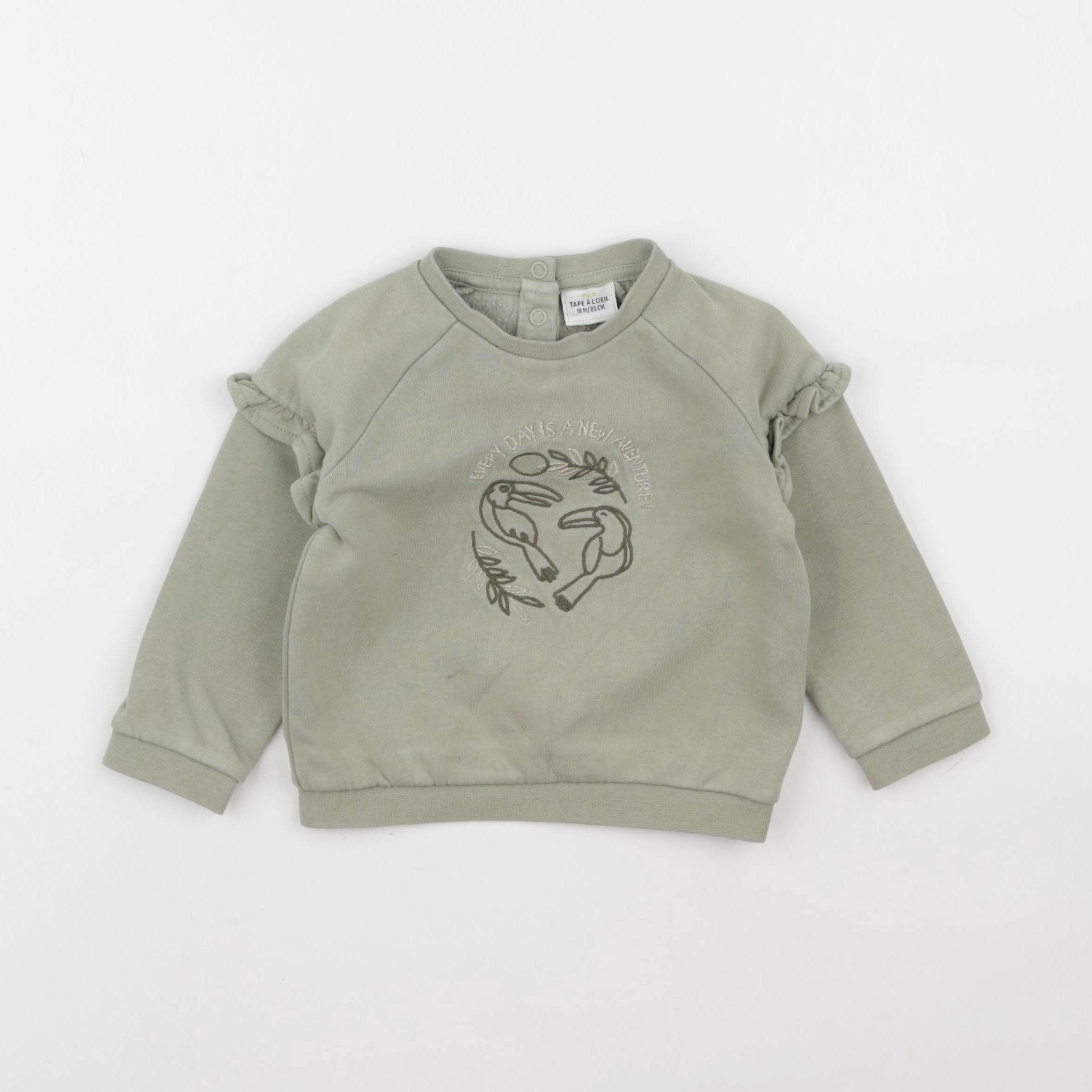 Tape à l'oeil - sweat vert - 18 mois